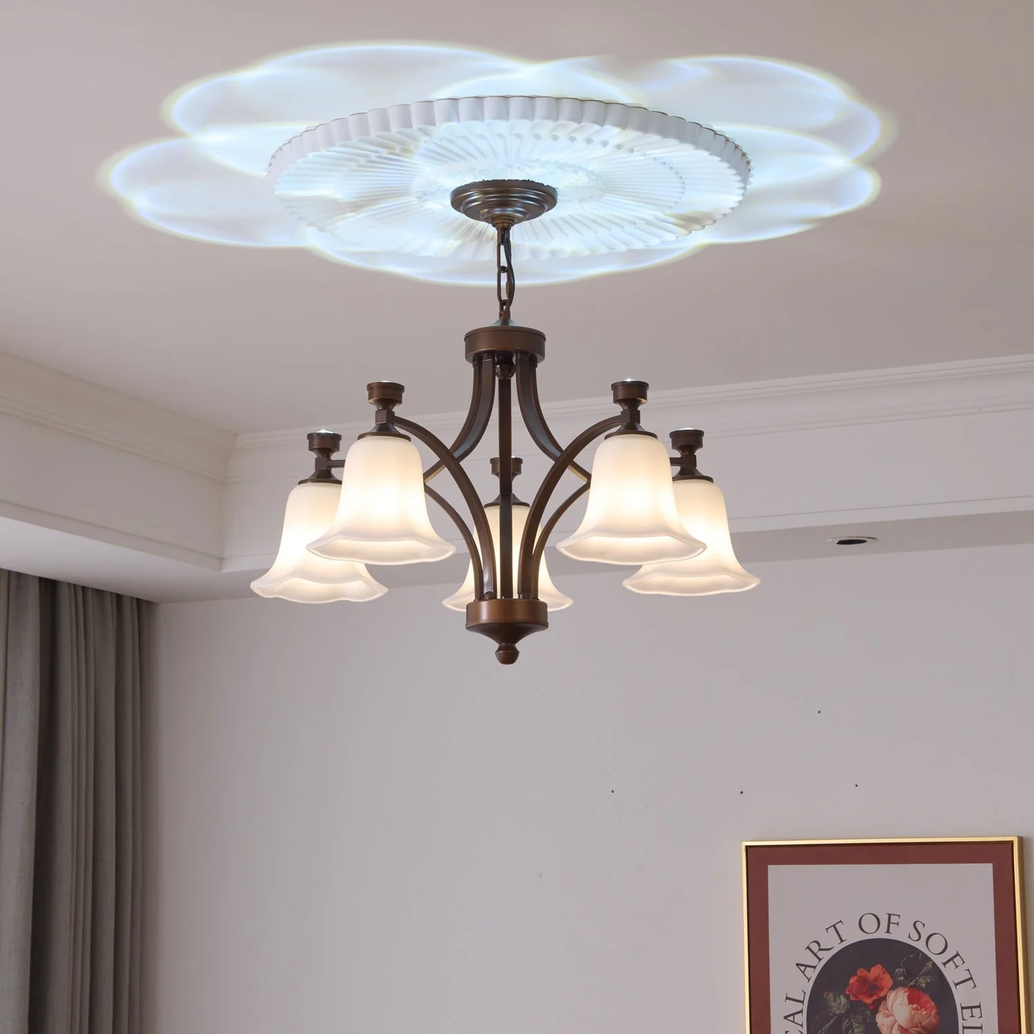 Viloros Traditional Premium Bell Glass Chandelier - Image 21
