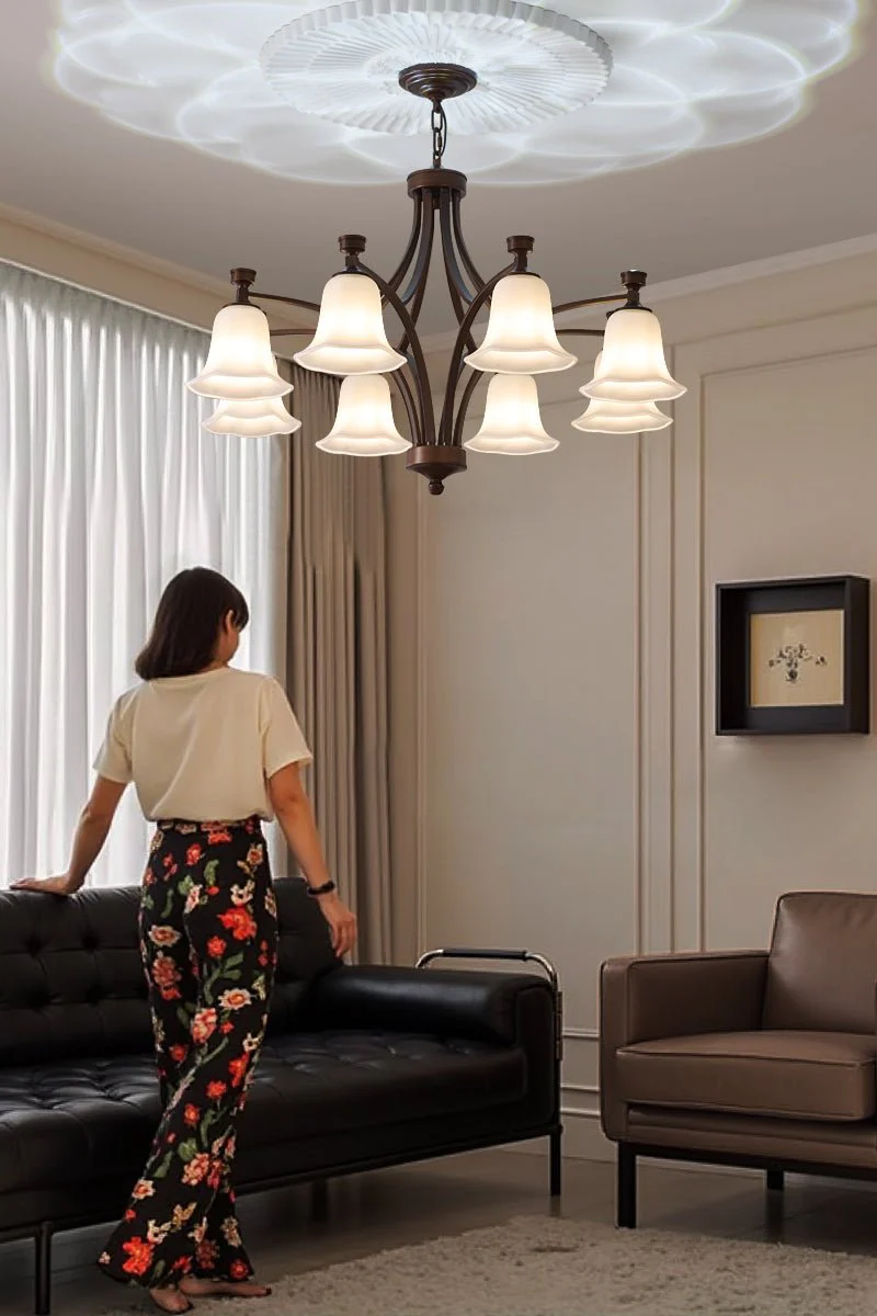 Viloros Traditional Premium Bell Glass Chandelier - Image 22