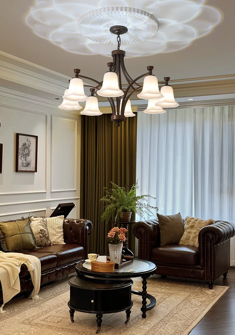Viloros Traditional Premium Bell Glass Chandelier - Image 24