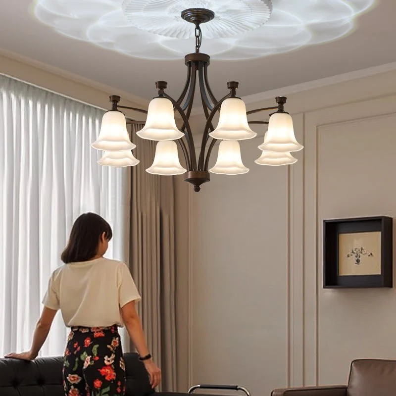 Viloros Traditional Premium Bell Glass Chandelier - Image 27