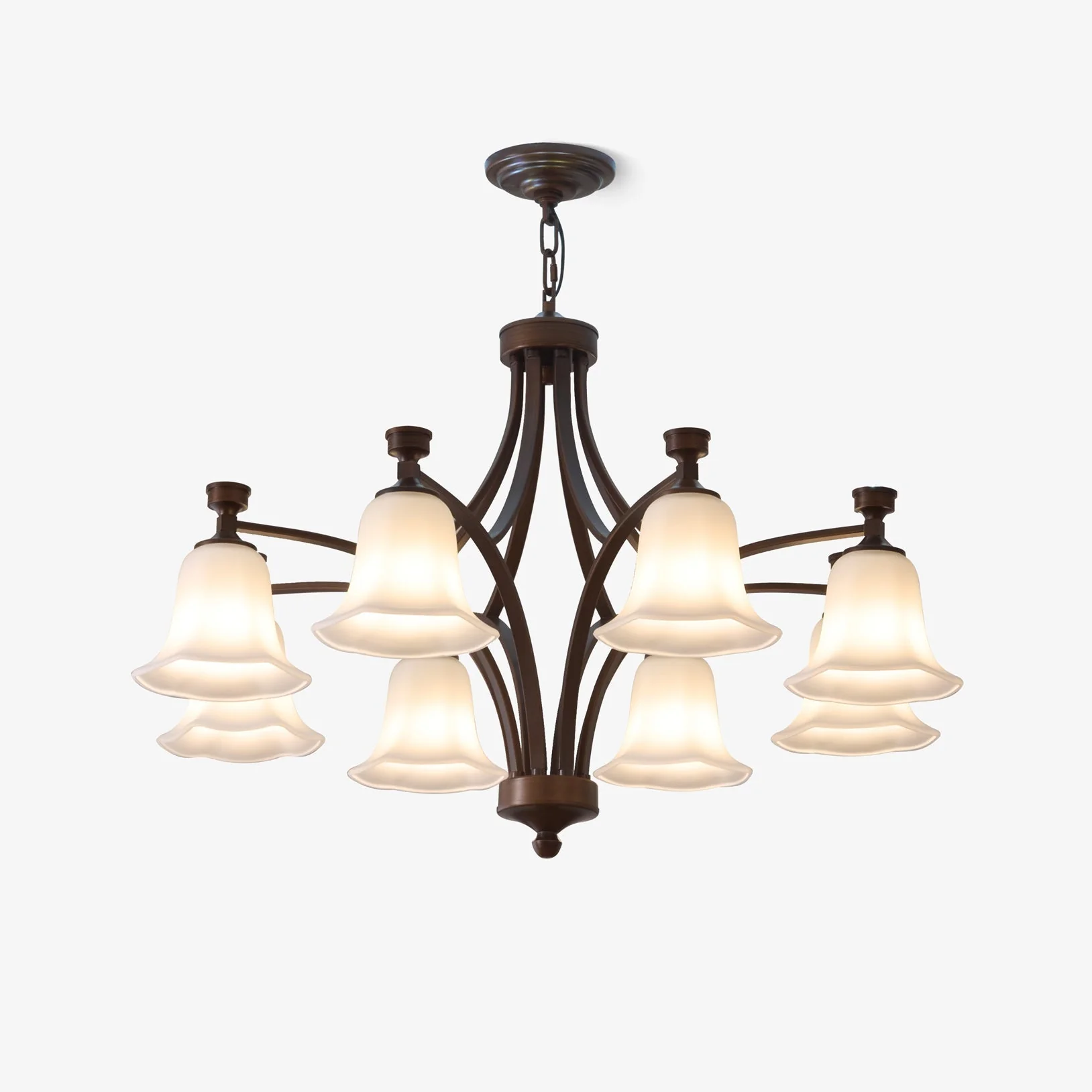 Viloros Traditional Premium Bell Glass Chandelier - Image 3