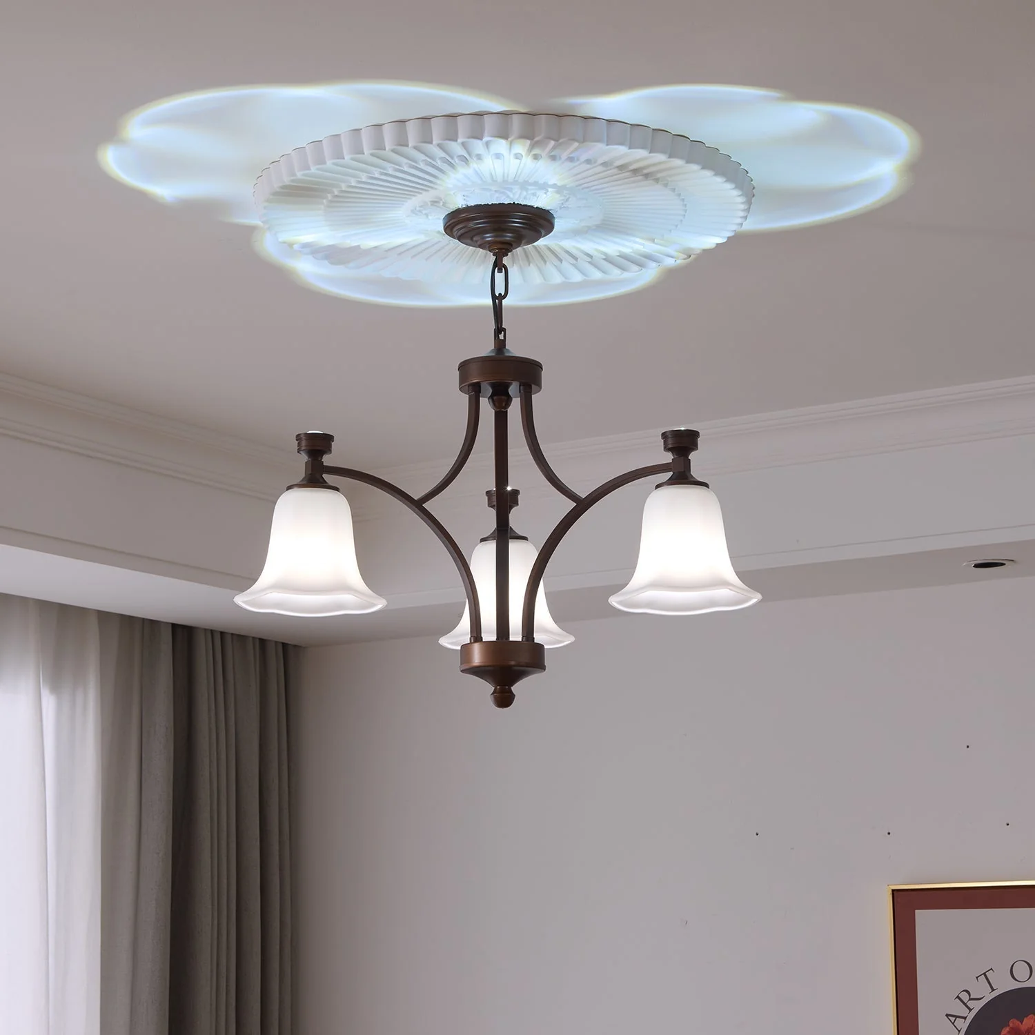 Viloros Traditional Premium Bell Glass Chandelier - Image 9