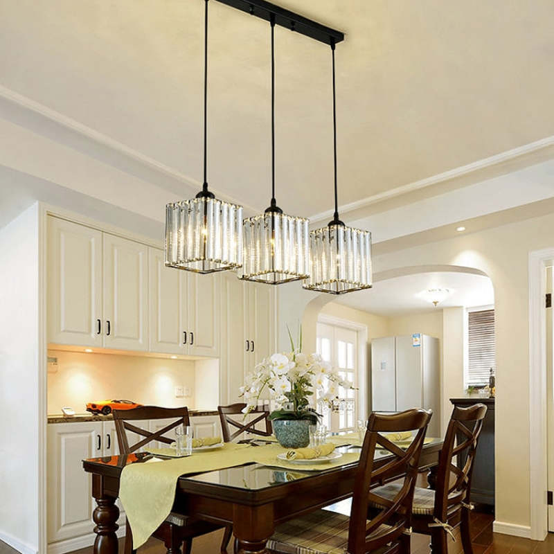 Vina Modern Cluster Cylinder Glass Pendant Light, Black/Gold - Image 12