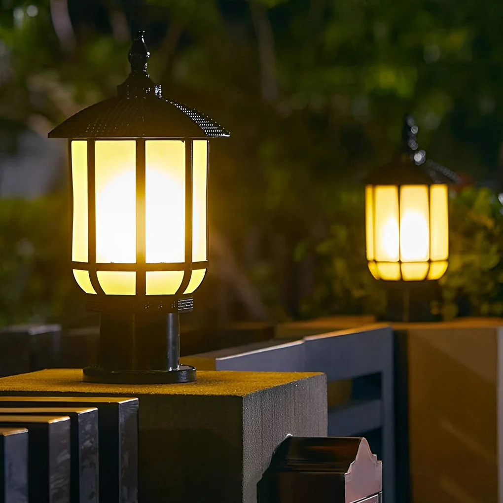 Vincent Retro Outdoor Fence Post Lights