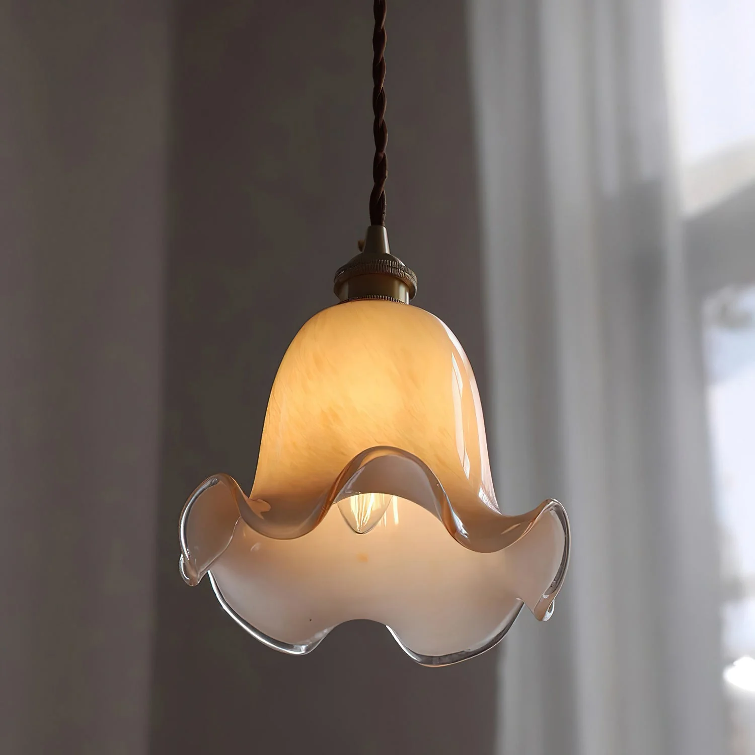 Vintage Modern Brass Pendant Light - Image 10