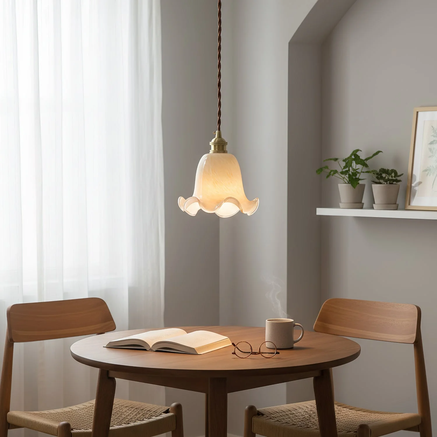 Vintage Modern Brass Pendant Light - Image 3