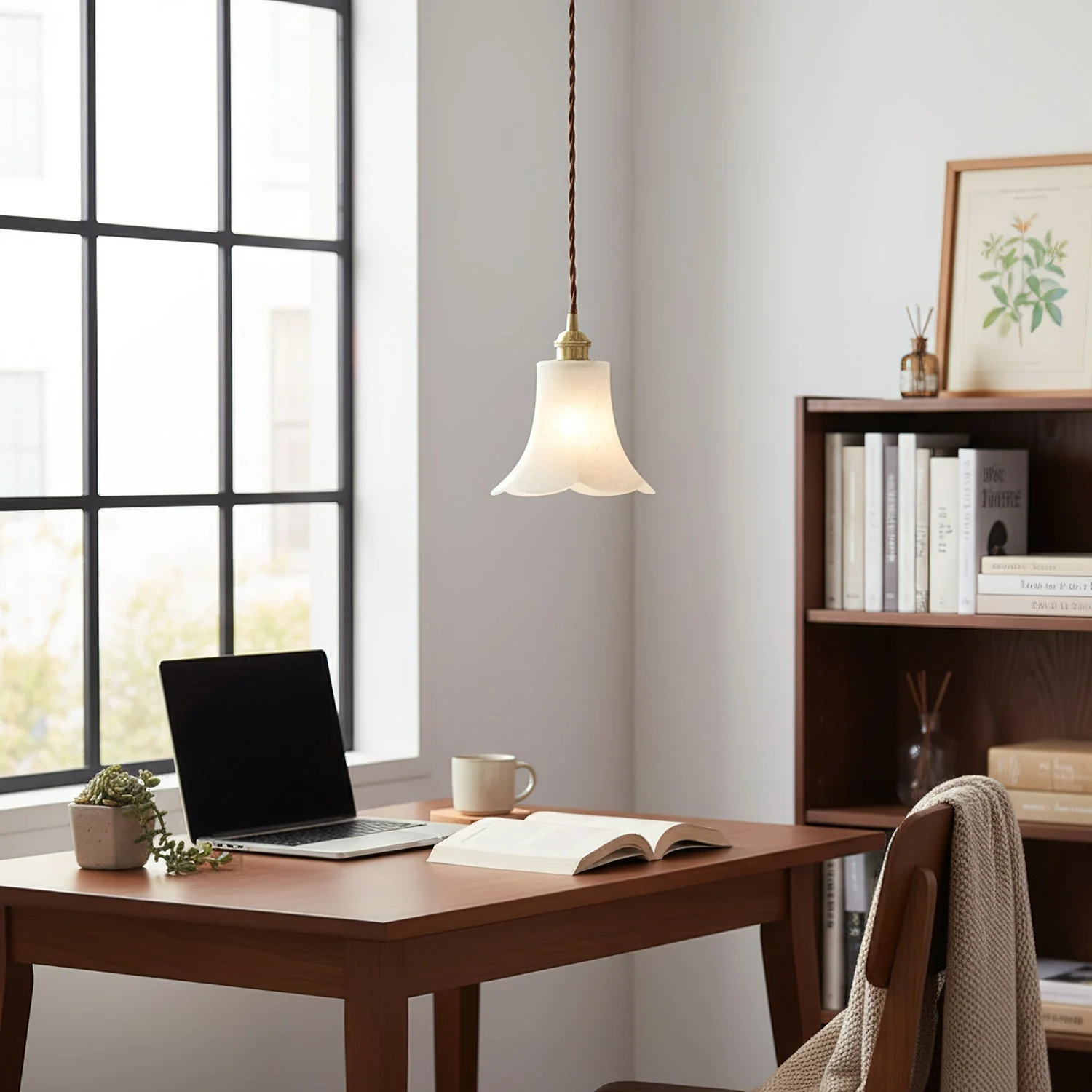 Vintage Modern Brass Pendant Light - Image 5