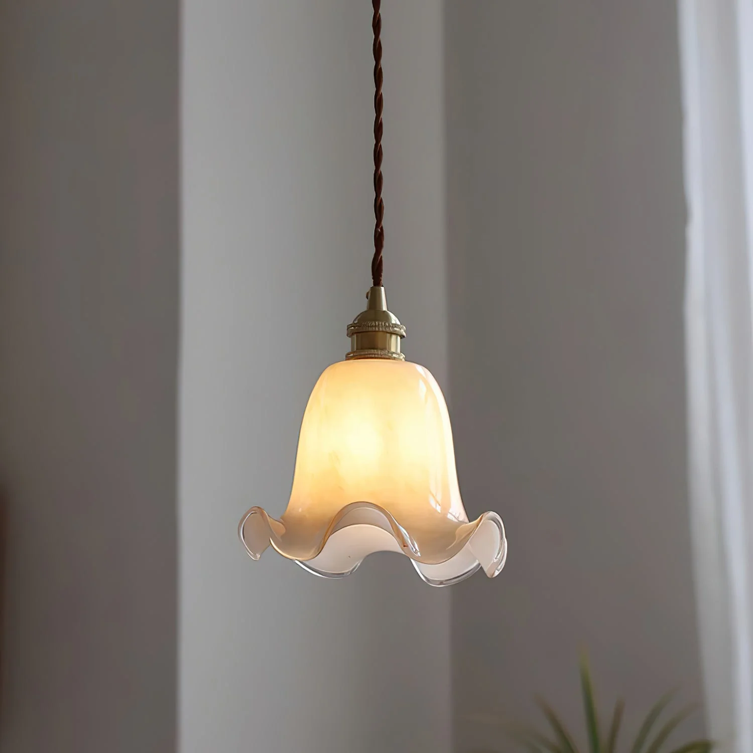 Vintage Modern Brass Pendant Light - Image 9