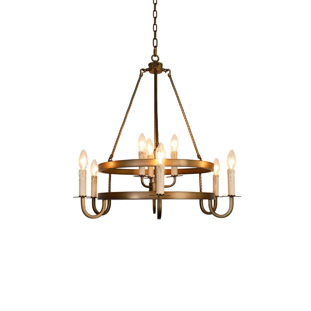 Vintara Brass Candle Chandelier - Image 2