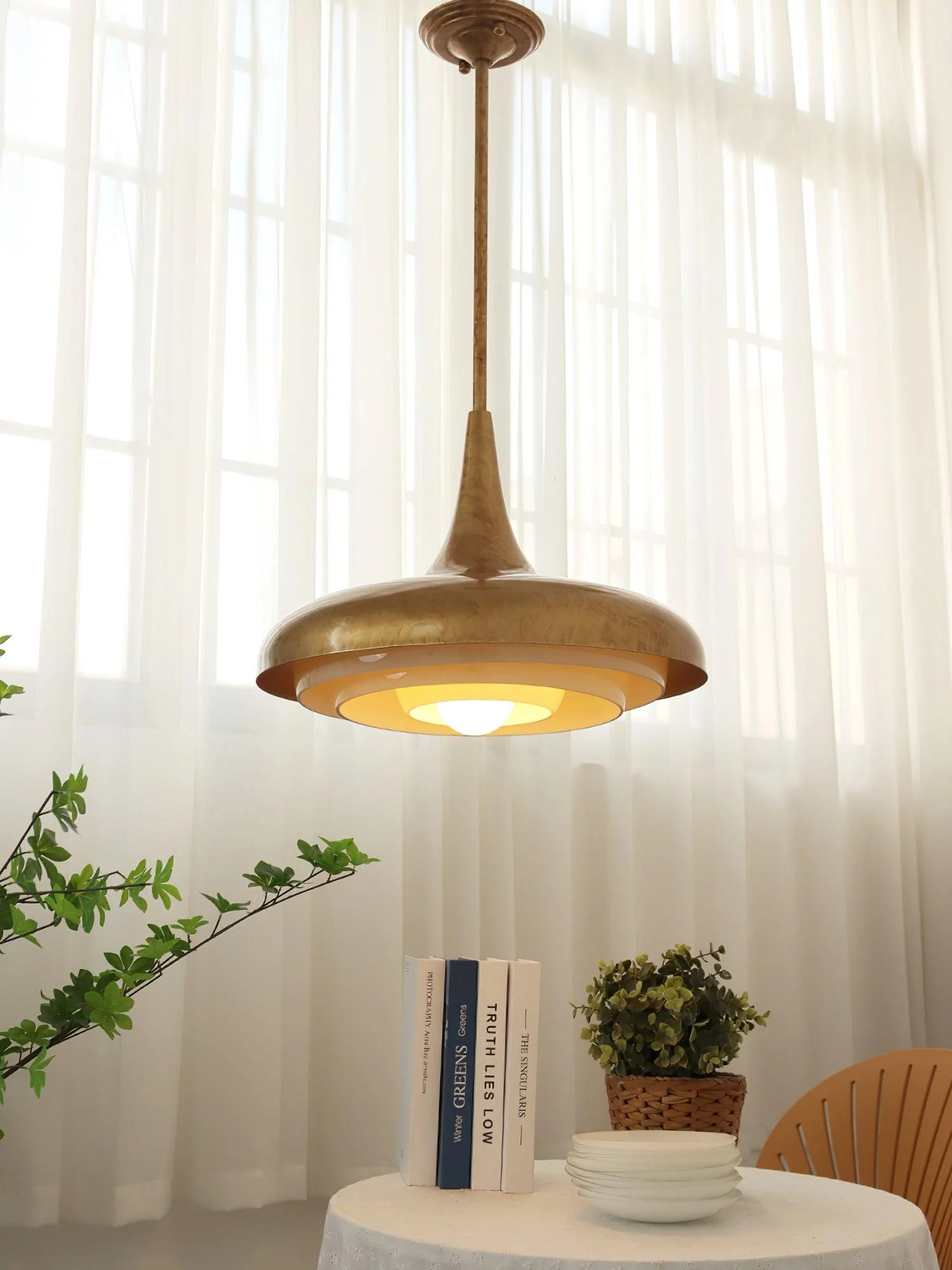 Vioce Mid-Century Modern Glass Pendant Light - Image 2
