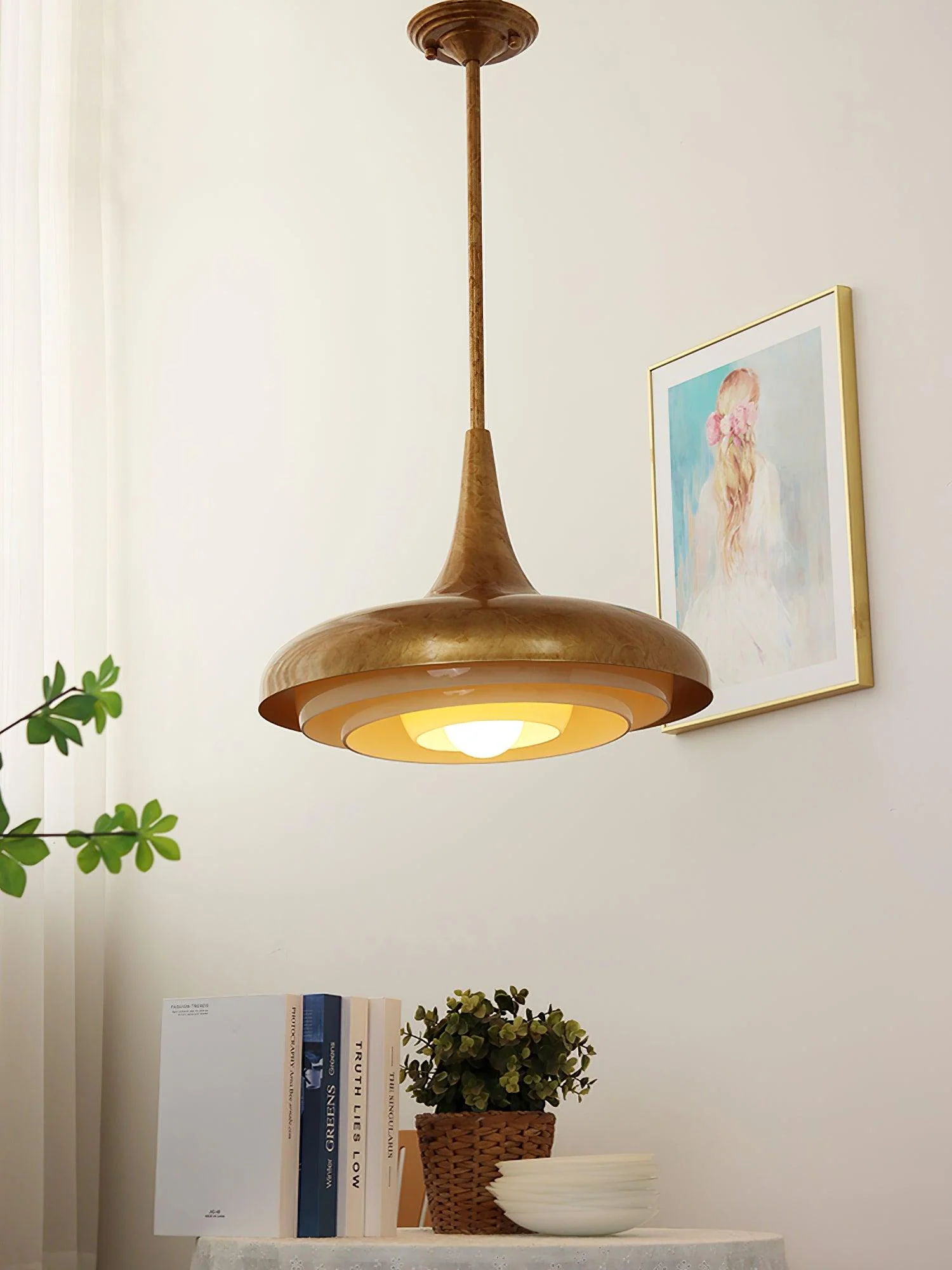 Vioce Mid-Century Modern Glass Pendant Light - Image 3