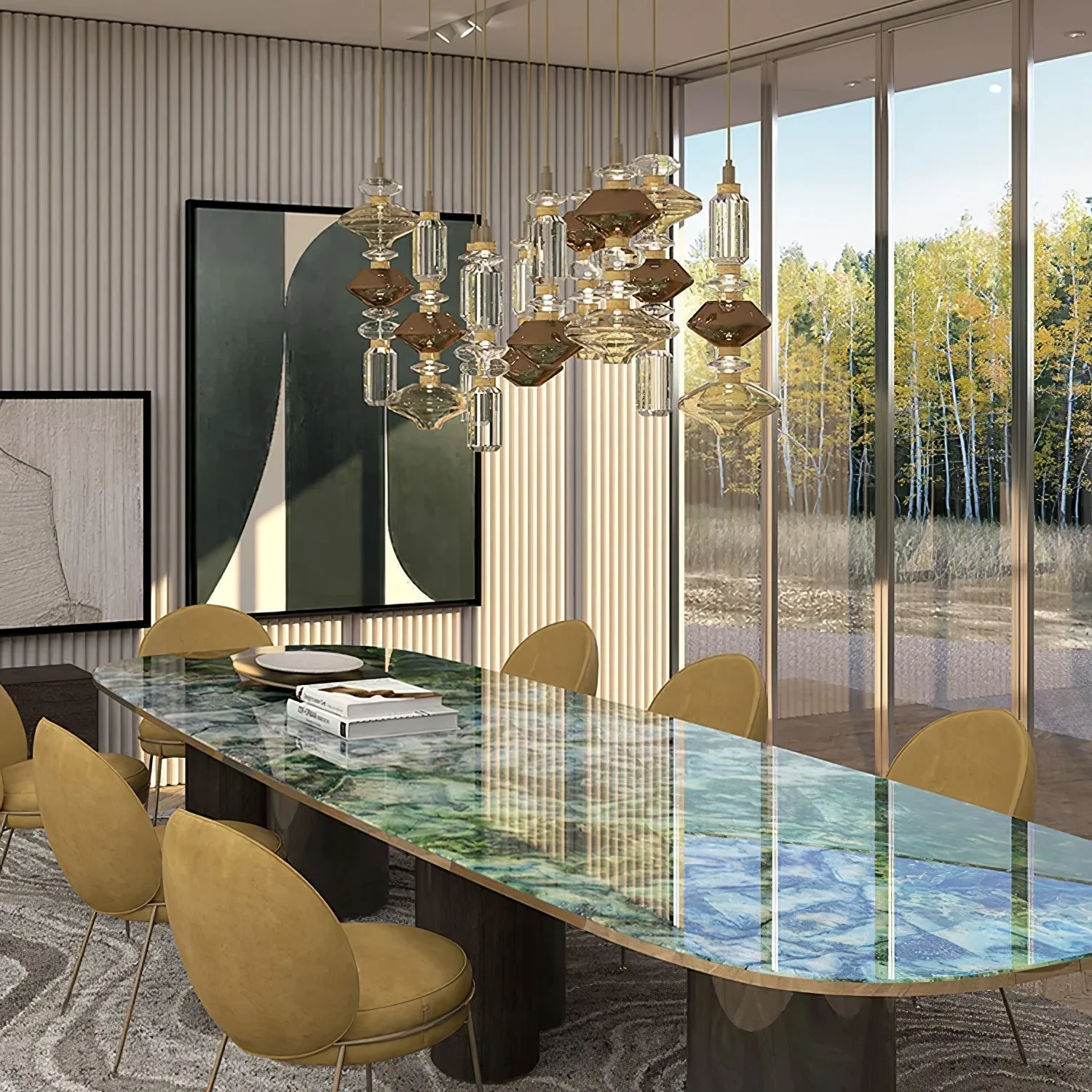 Vionisis Glass Light Luxury Pendant Lamp - Image 41