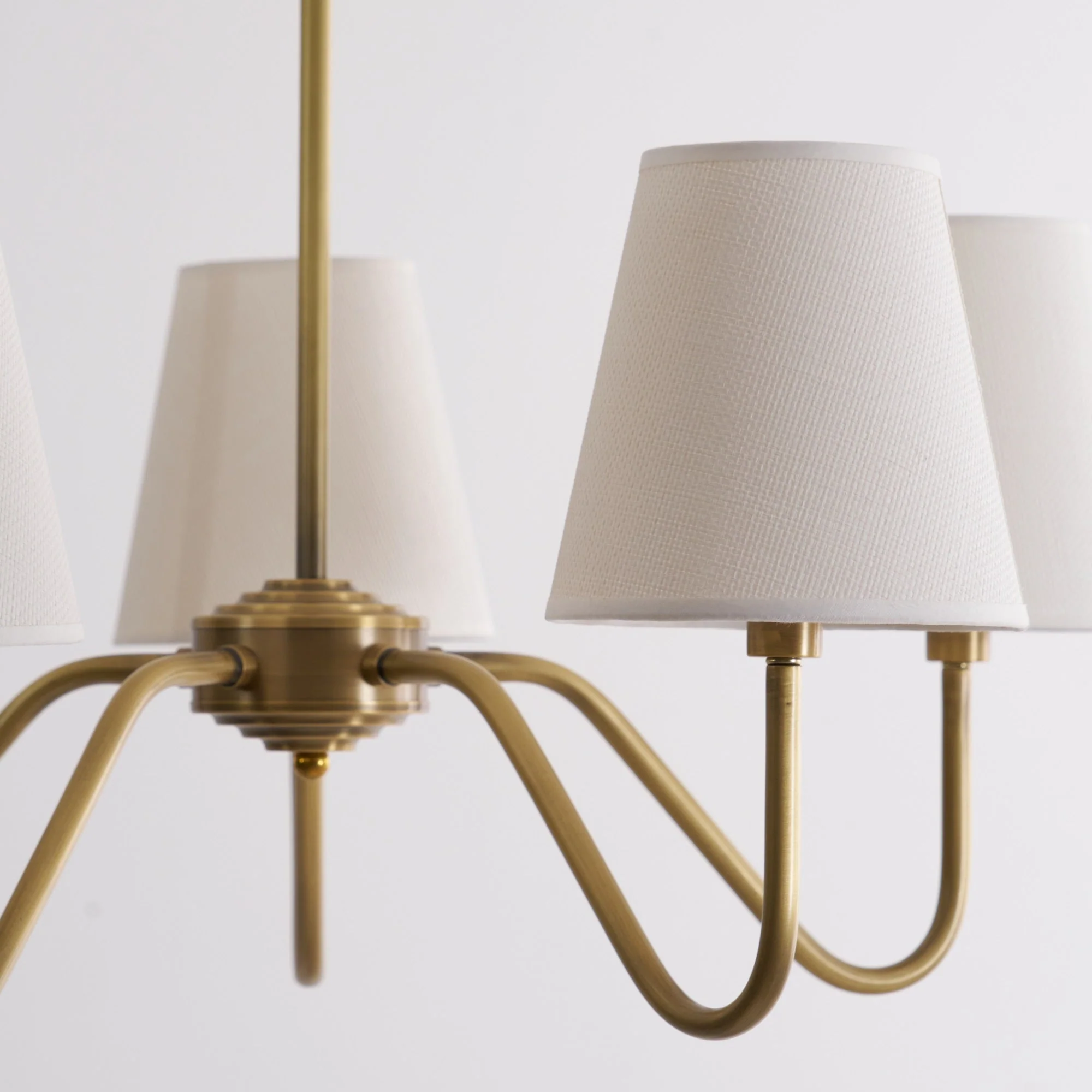 Viraean Vintage Industrial Brass Fabric Chandelier - Image 10