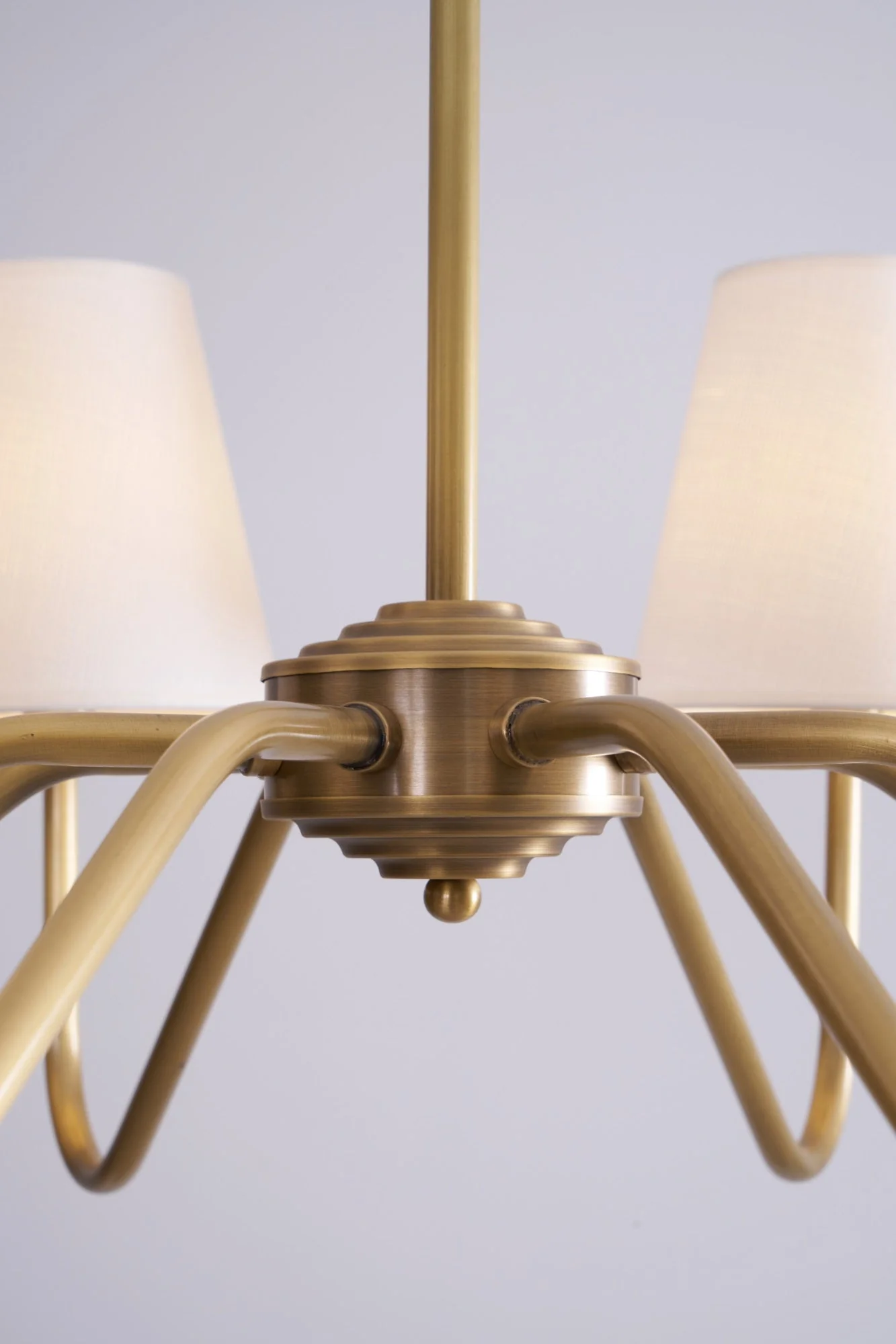 Viraean Vintage Industrial Brass Fabric Chandelier - Image 29