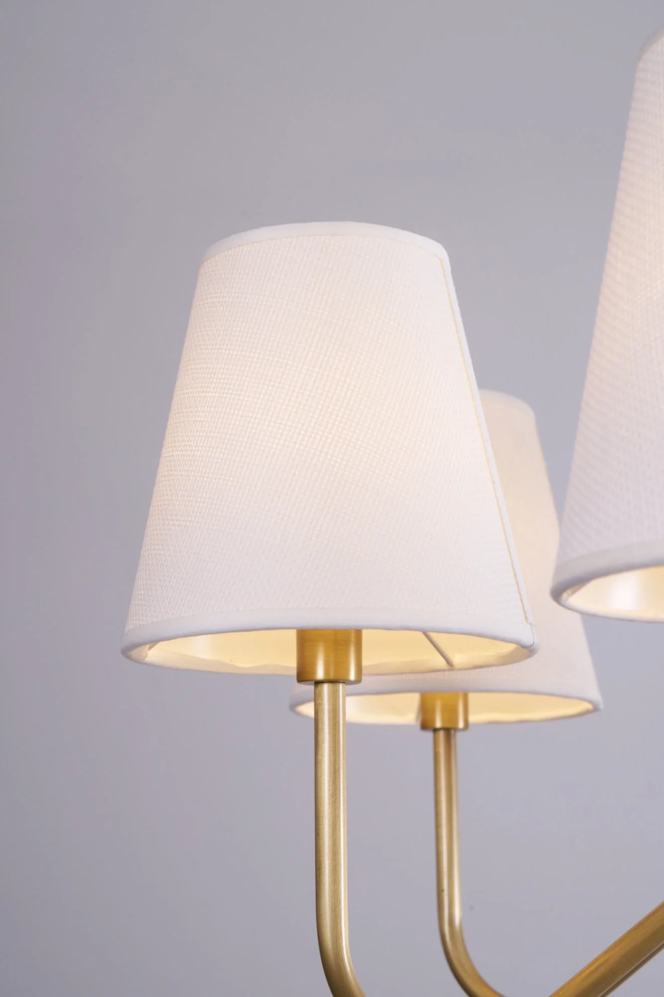 Viraean Vintage Industrial Brass Fabric Chandelier - Image 30