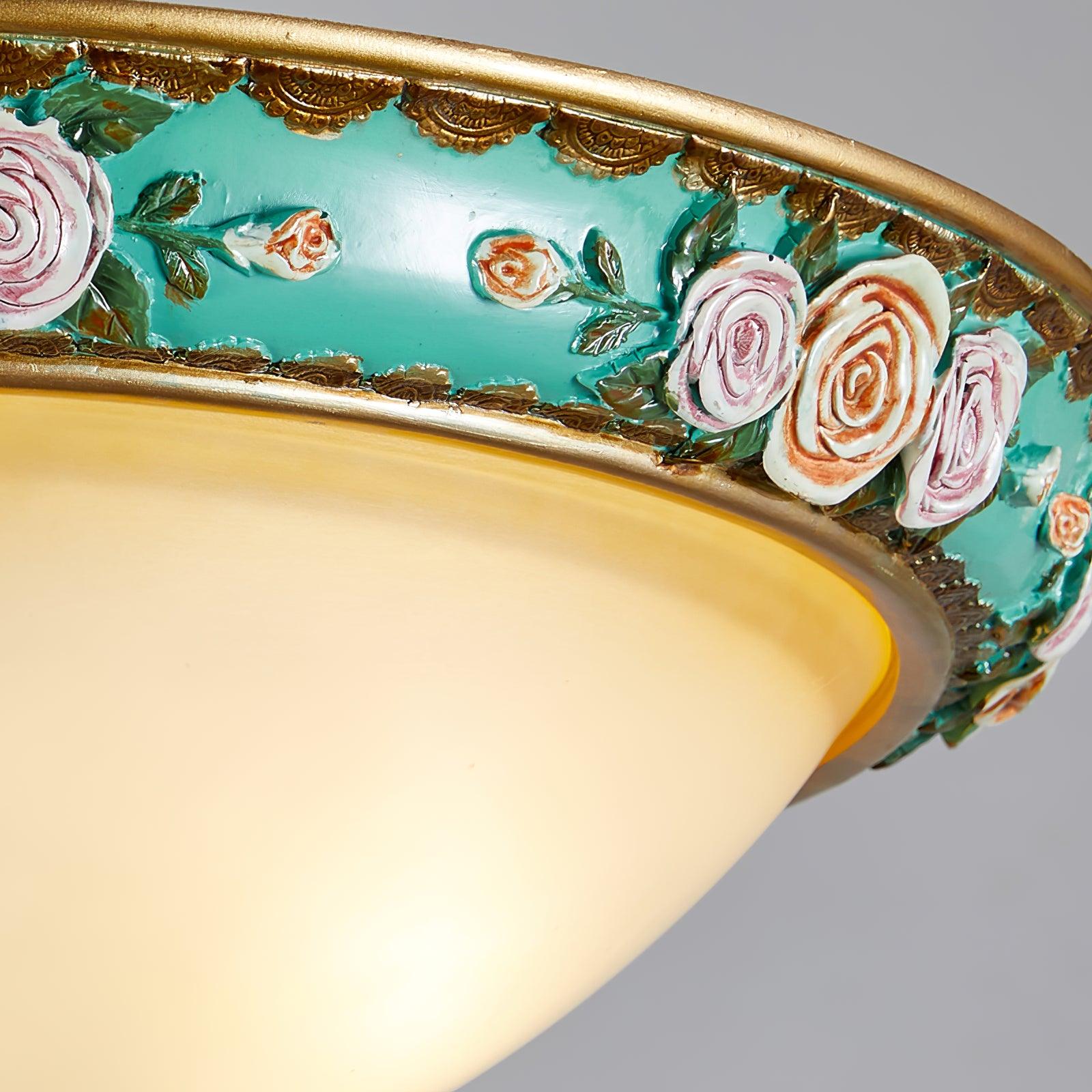 Viraearae Pastoral Bowl Resin Glass Ceiling Light - Image 8