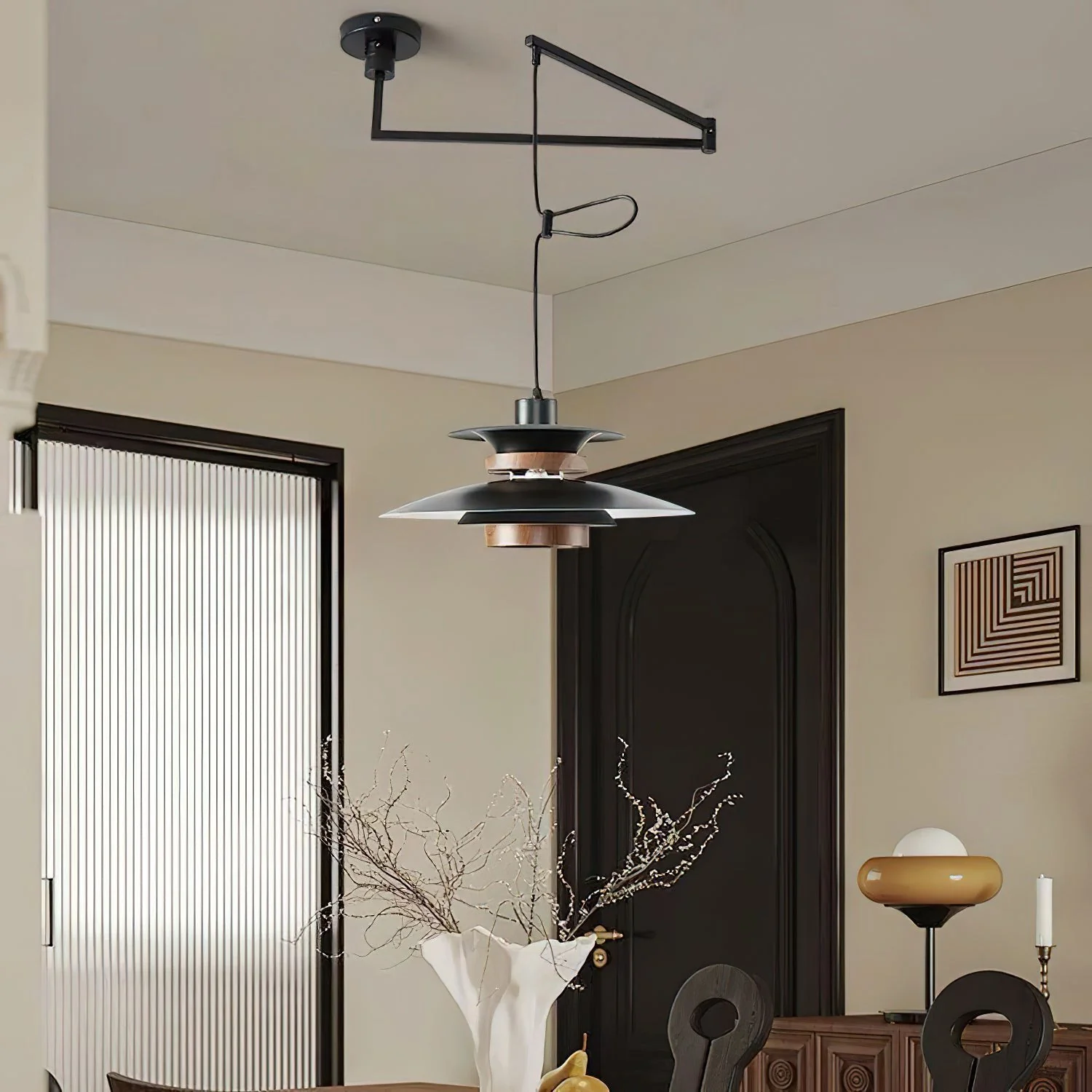 Virelith Steel & Wood Pendant Lamp - Image 10
