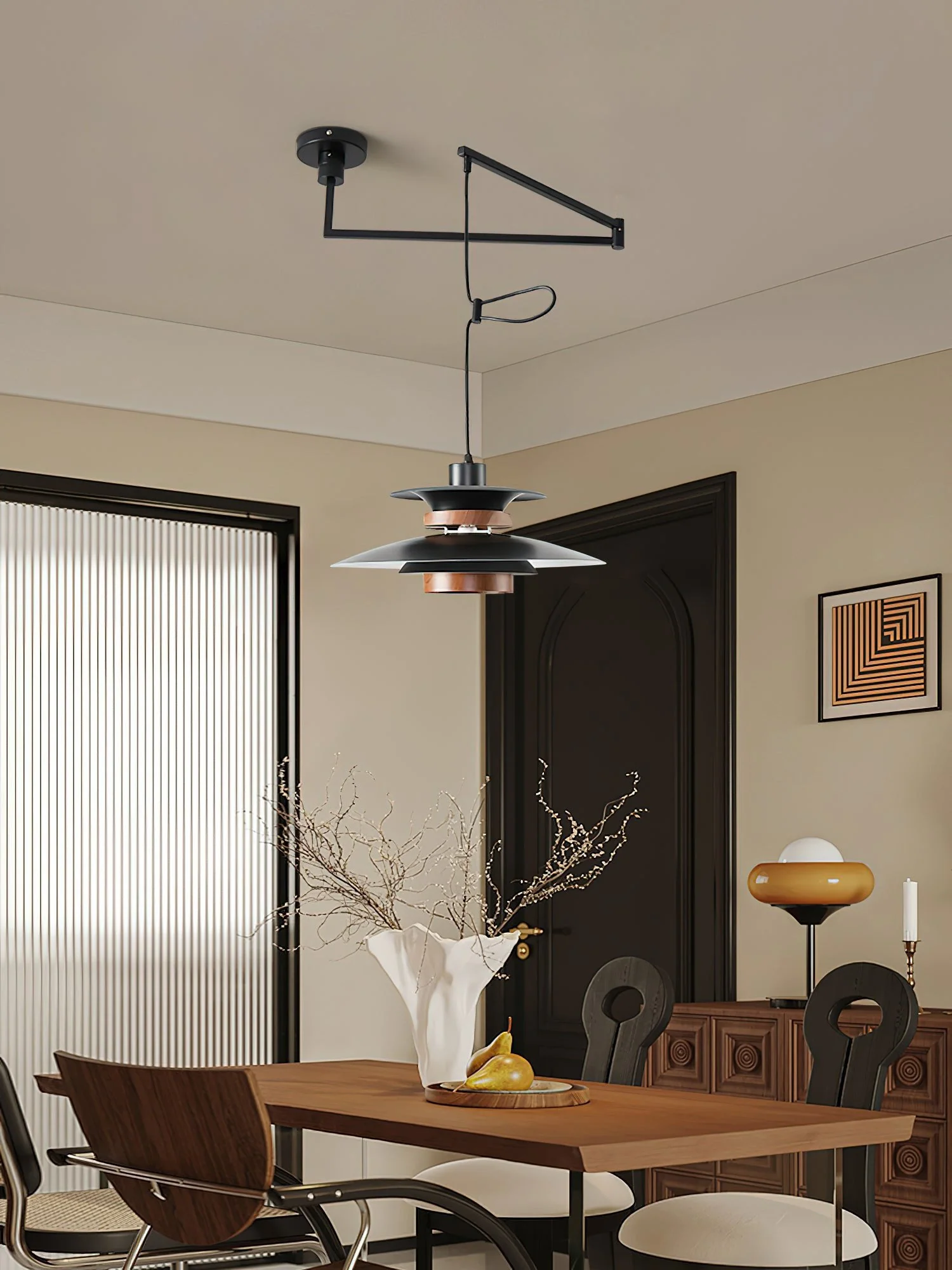 Virelith Steel & Wood Pendant Lamp - Image 13