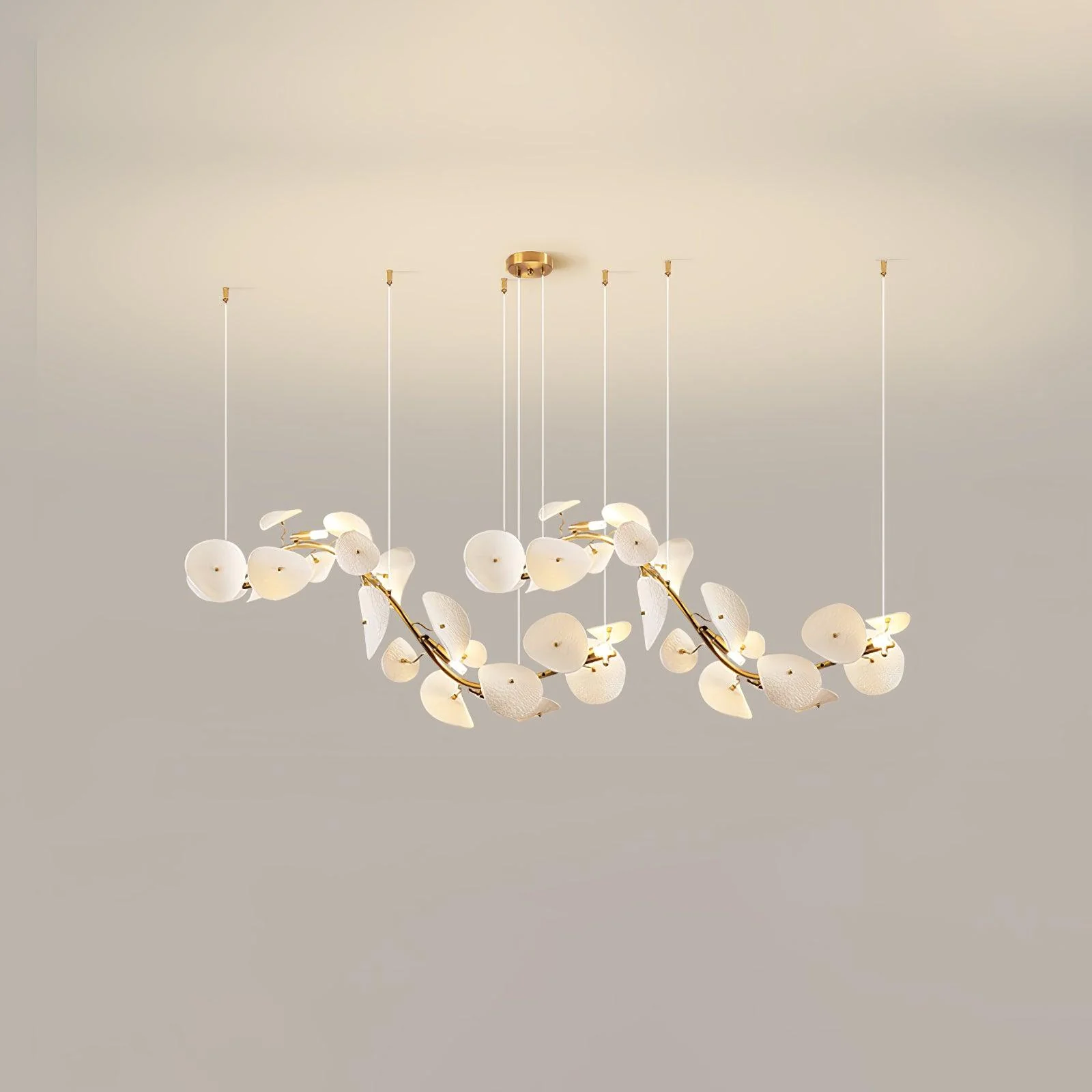 Virinira Modern Elegance Petal Ceramic Chandelier - Image 10