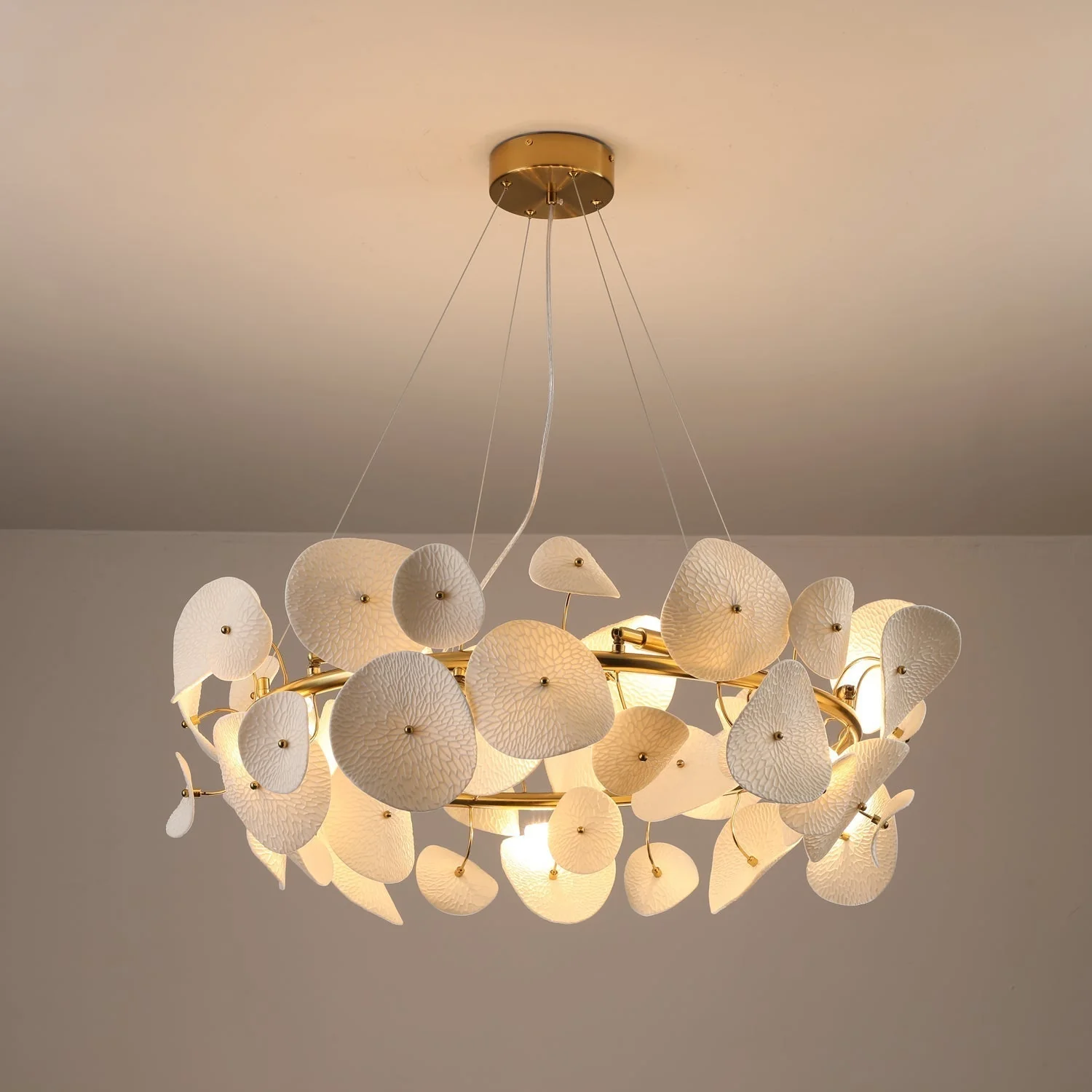 Virinira Modern Elegance Petal Ceramic Chandelier - Image 14