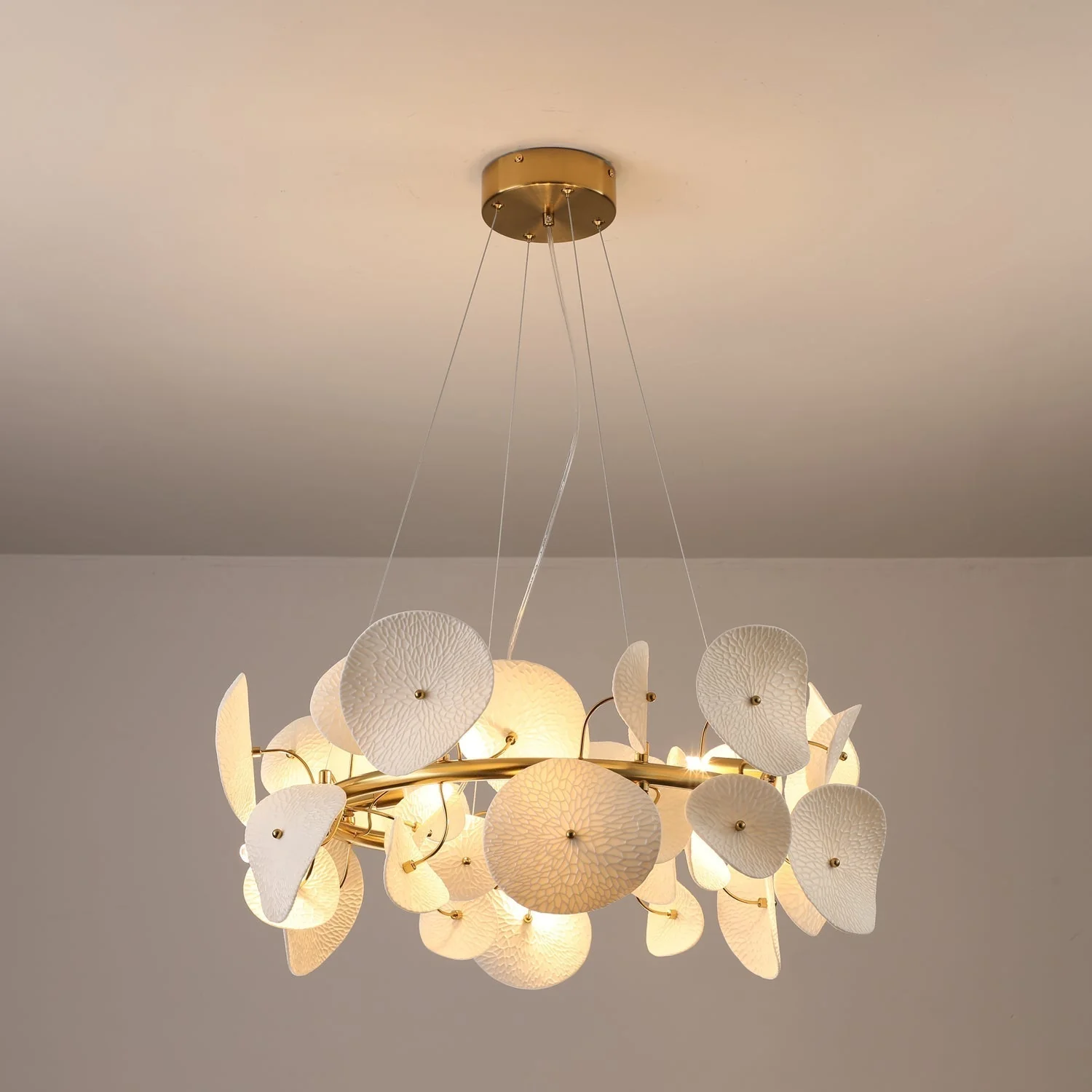 Virinira Modern Elegance Petal Ceramic Chandelier - Image 17