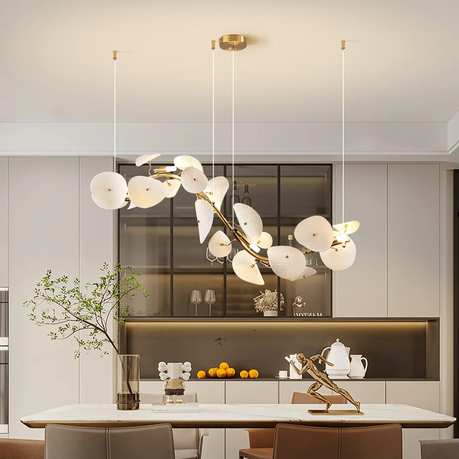 Virinira Modern Elegance Petal Ceramic Chandelier - Image 25
