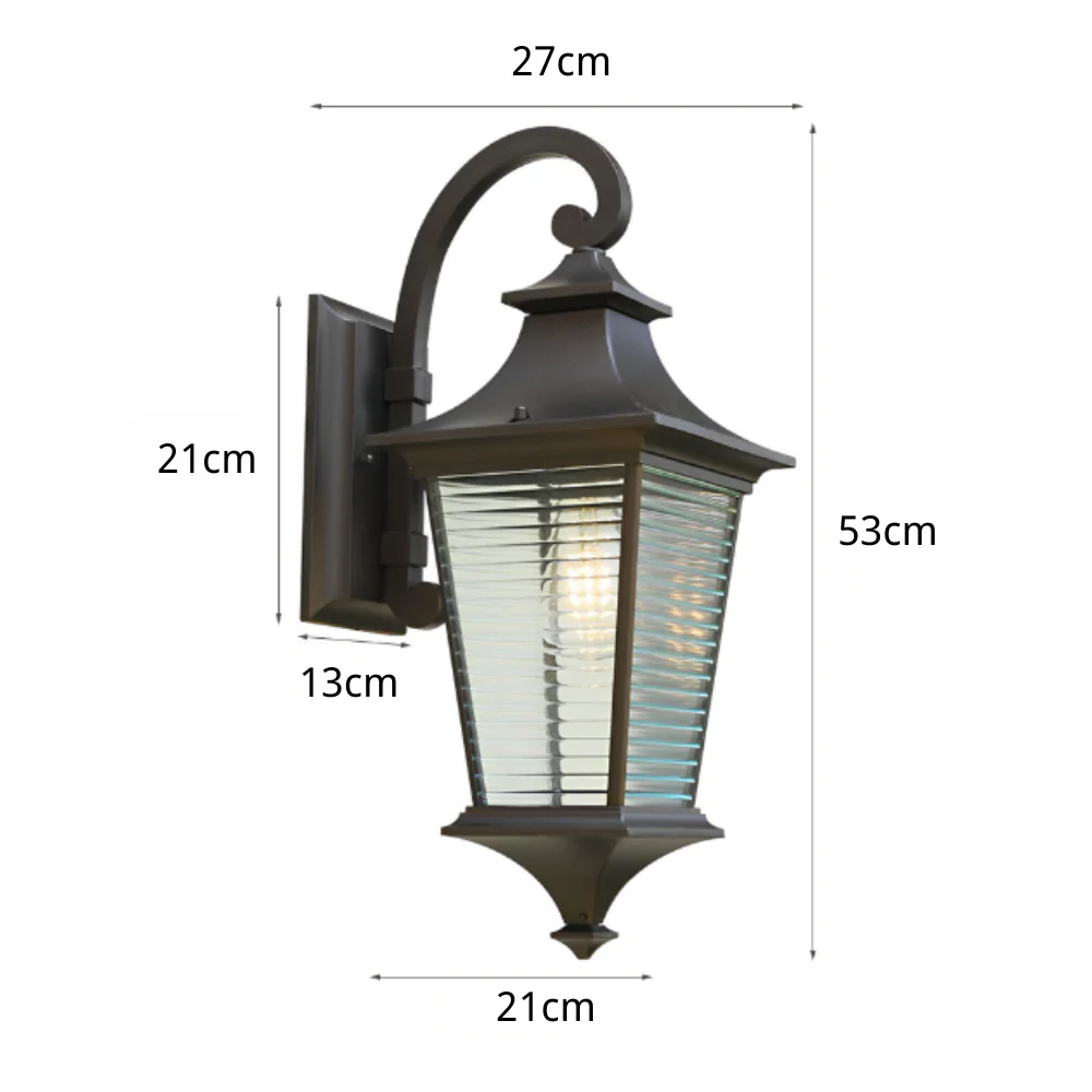 Vita Retro Creative Modern Glass Outdoor Wall Light - Image 7