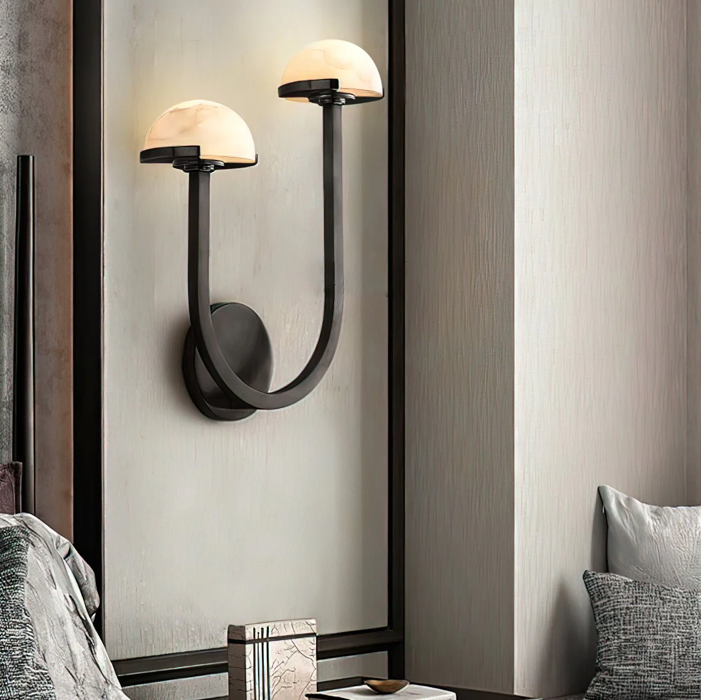 Vitalira Double Alabaster Wall Light - Image 4