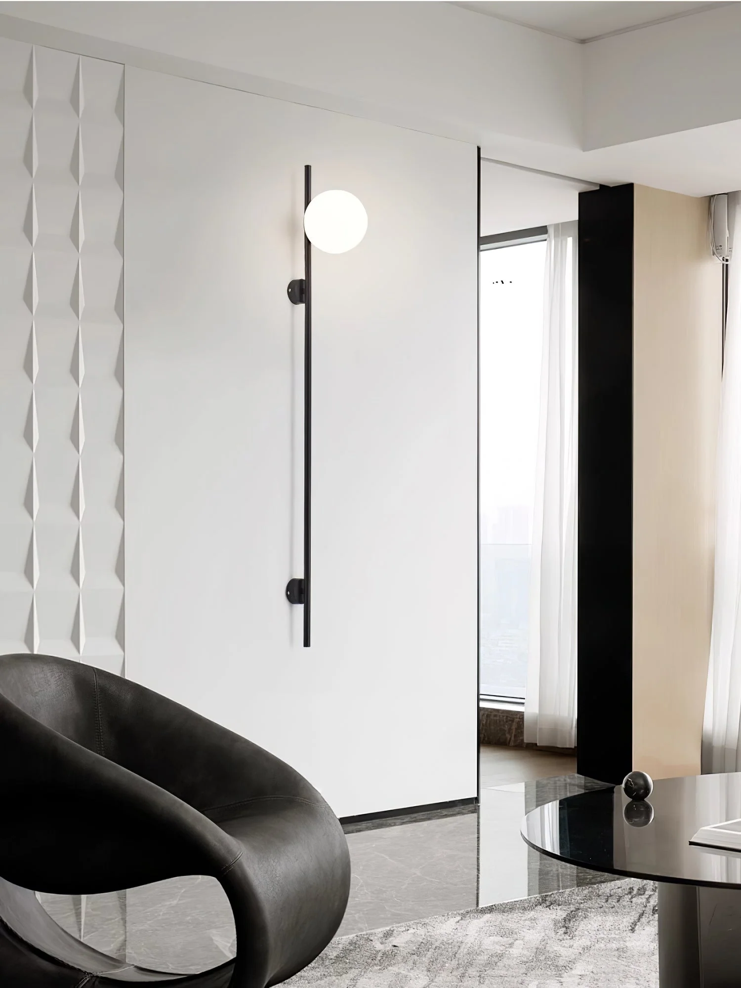 Vitheiel Modern Minimalist Glass Wall Light - Image 2