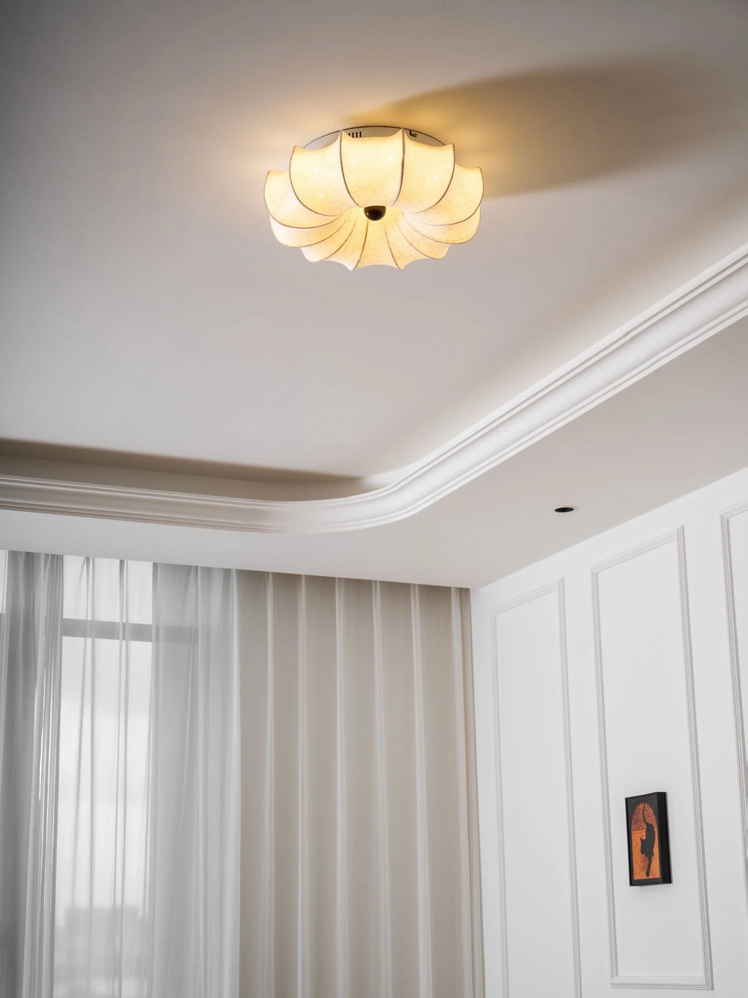 Vivaria Premium Nordic Art Wood Fabric Ceiling Light - Image 11