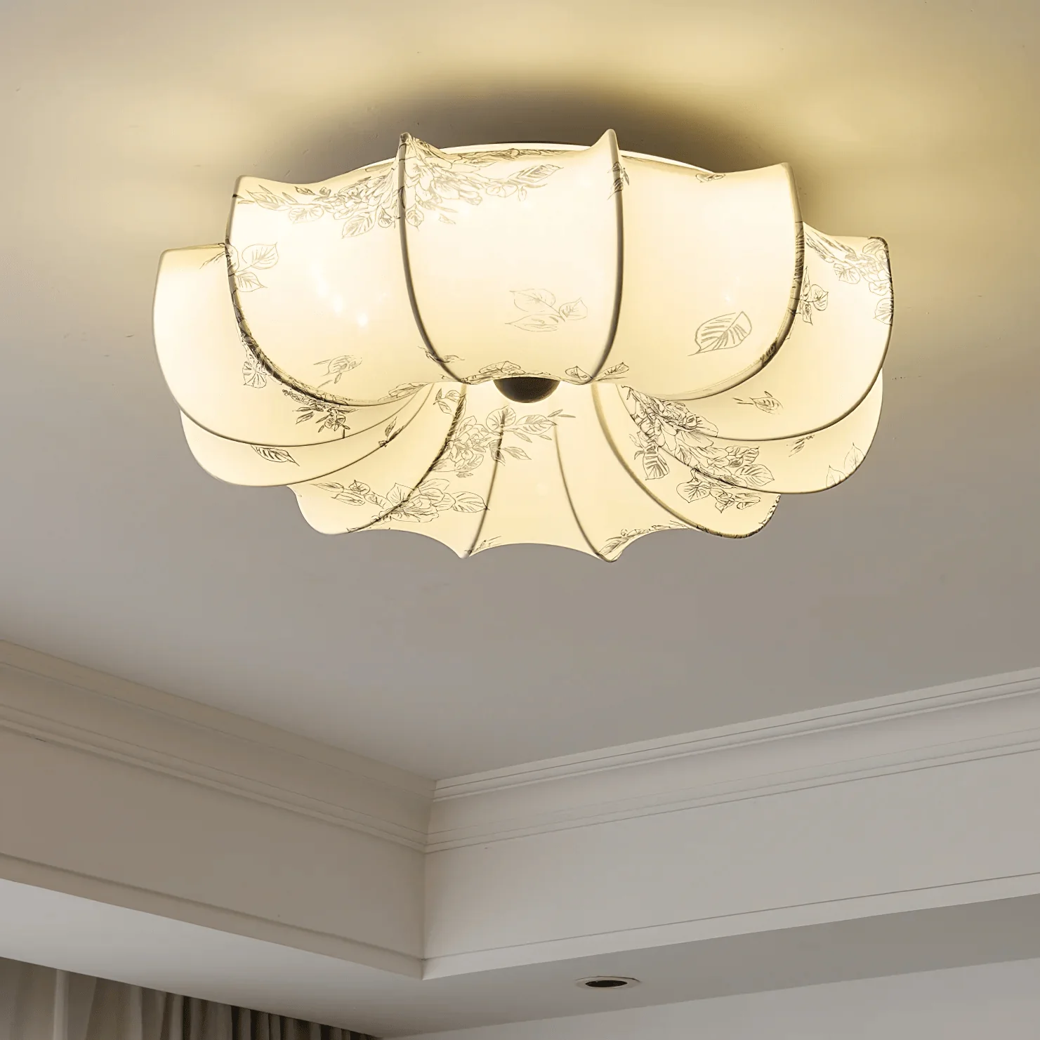 Vivaria Premium Nordic Art Wood Fabric Ceiling Light - Image 22