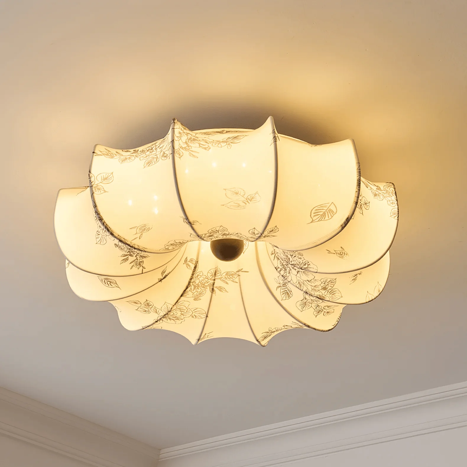 Vivaria Premium Nordic Art Wood Fabric Ceiling Light - Image 24