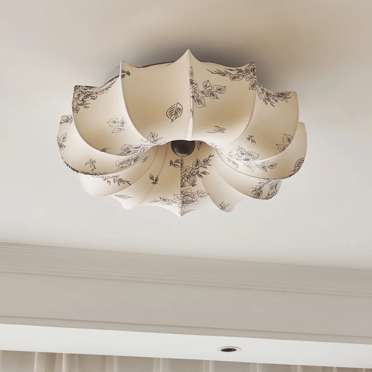 Vivaria Premium Nordic Art Wood Fabric Ceiling Light - Image 25