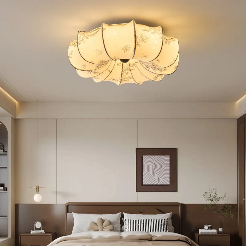 Vivaria Premium Nordic Art Wood Fabric Ceiling Light - Image 28
