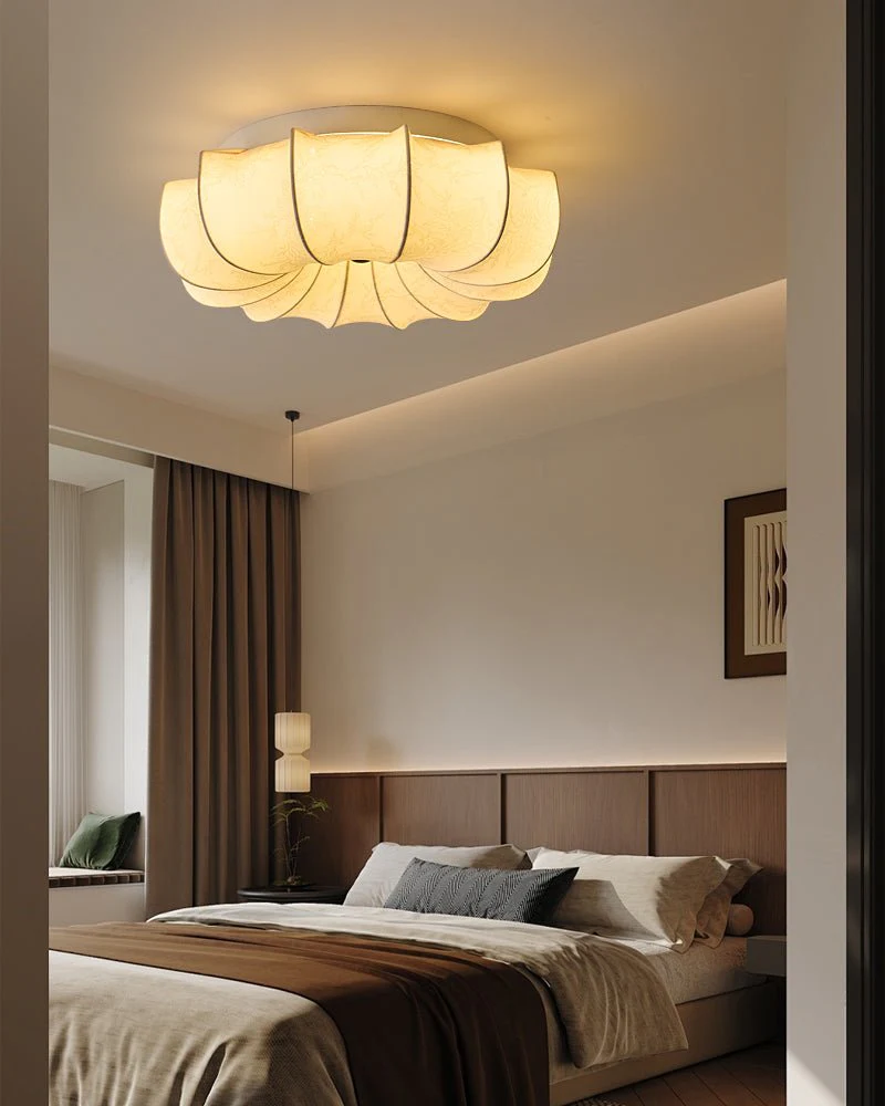 Vivaria Premium Nordic Art Wood Fabric Ceiling Light - Image 37