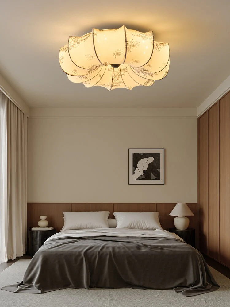 Vivaria Premium Nordic Art Wood Fabric Ceiling Light - Image 38