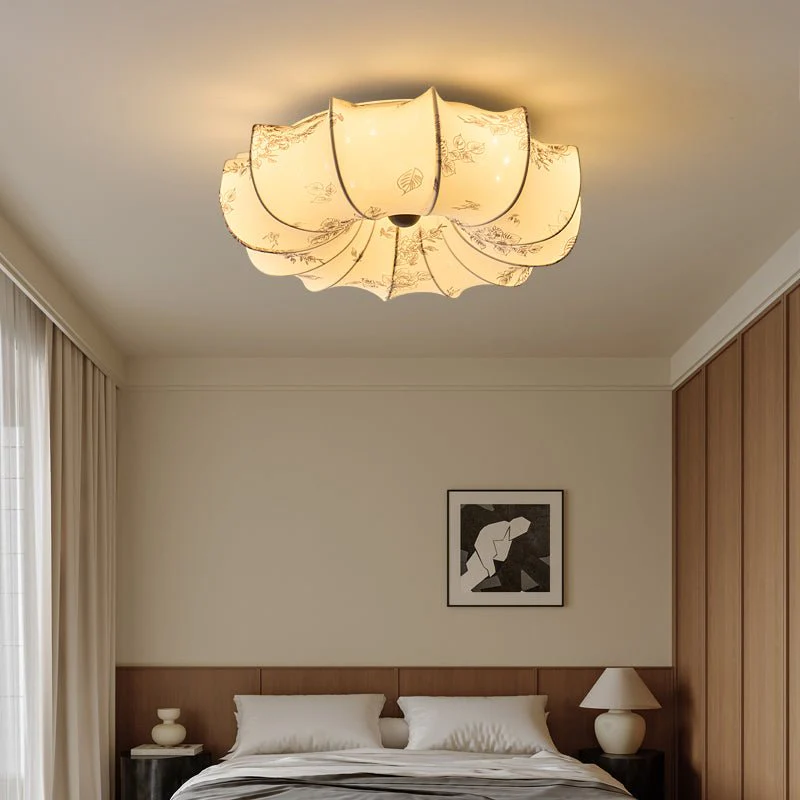 Vivaria Premium Nordic Art Wood Fabric Ceiling Light - Image 4