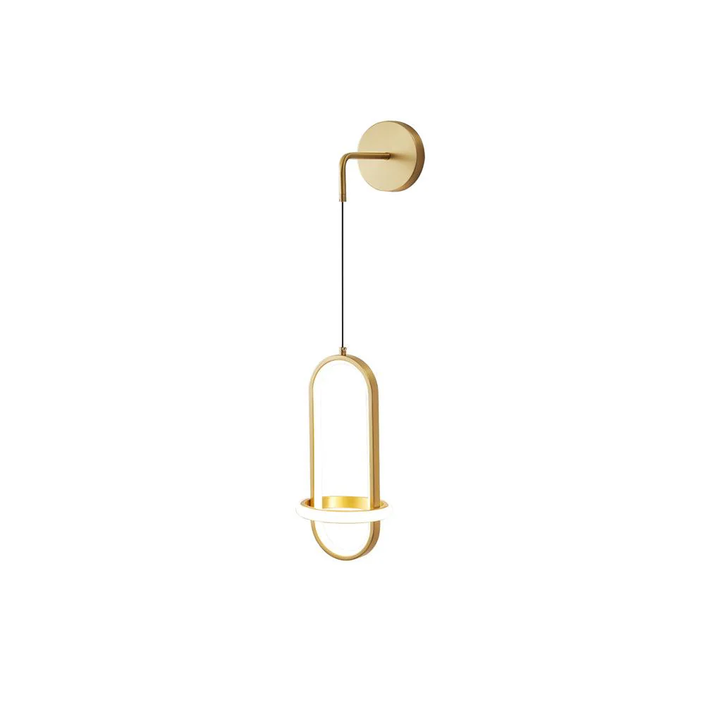 Vivianne Modern Minimalist Oval Brass Wall Light - Image 19