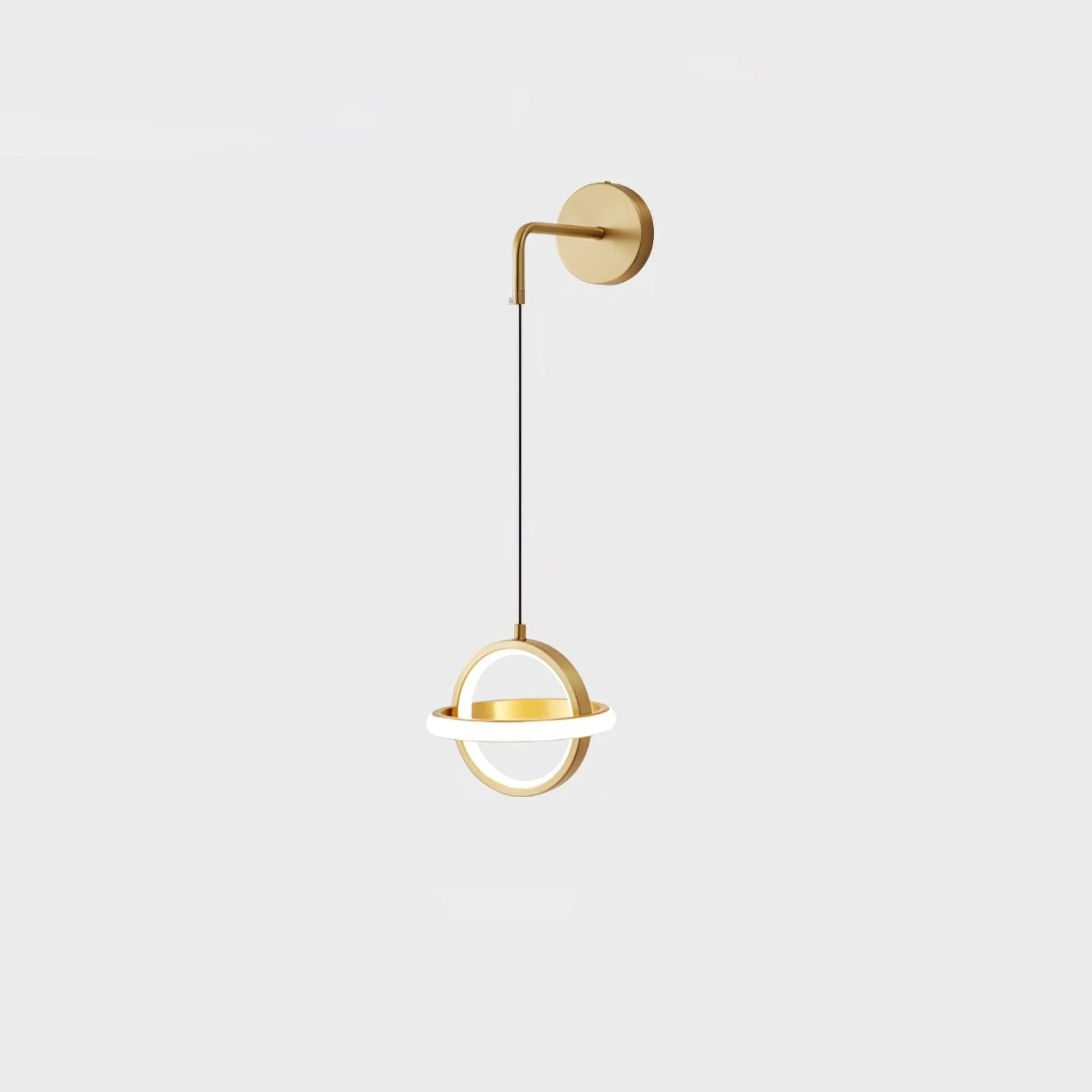 Vivianne Modern Minimalist Oval Brass Wall Light - Image 21