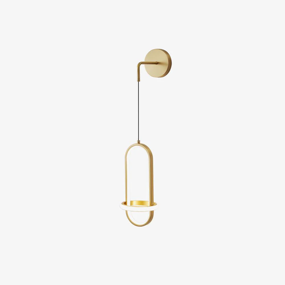 Vivianne Modern Minimalist Oval Brass Wall Light - Image 26