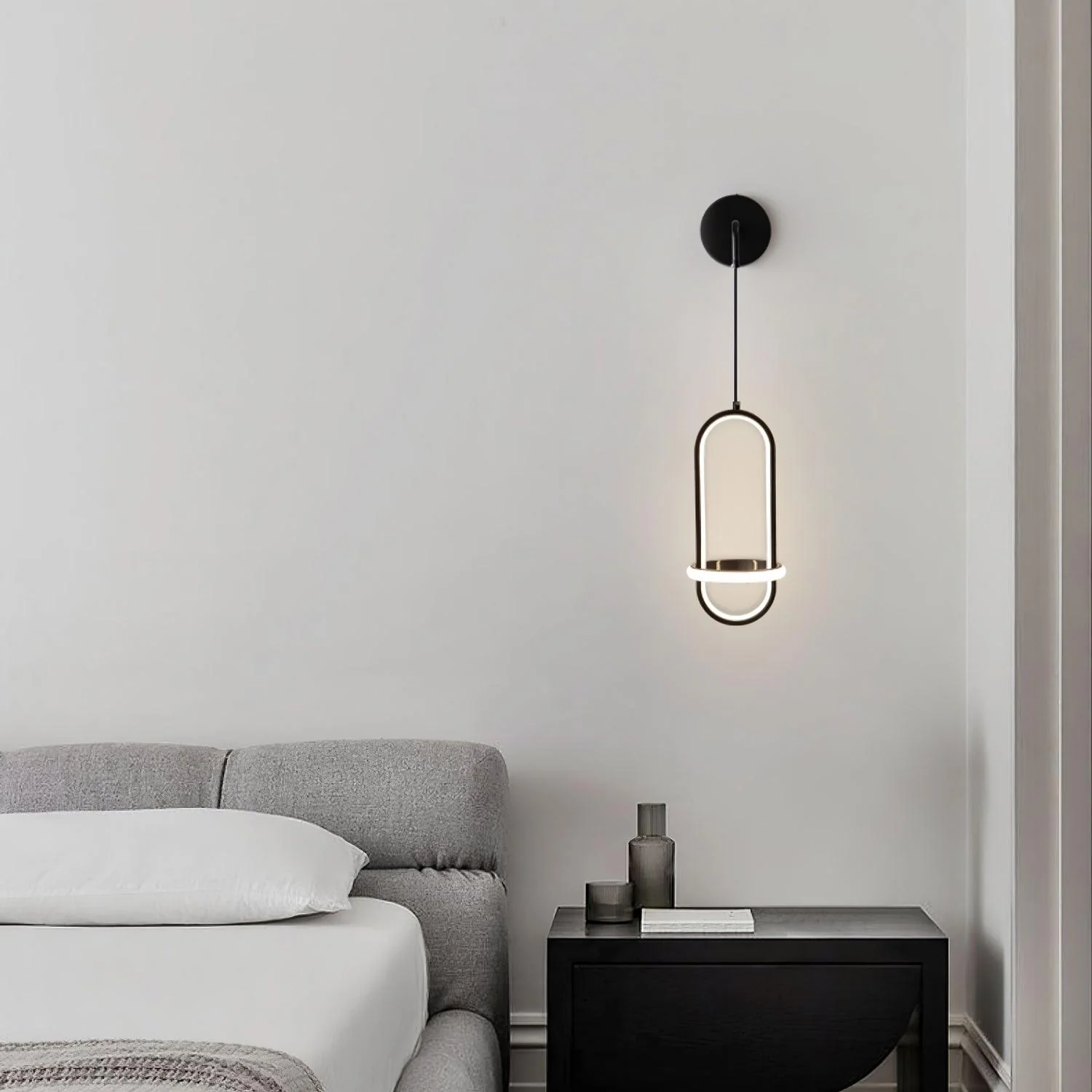 Vivianne Modern Minimalist Oval Brass Wall Light - Image 28