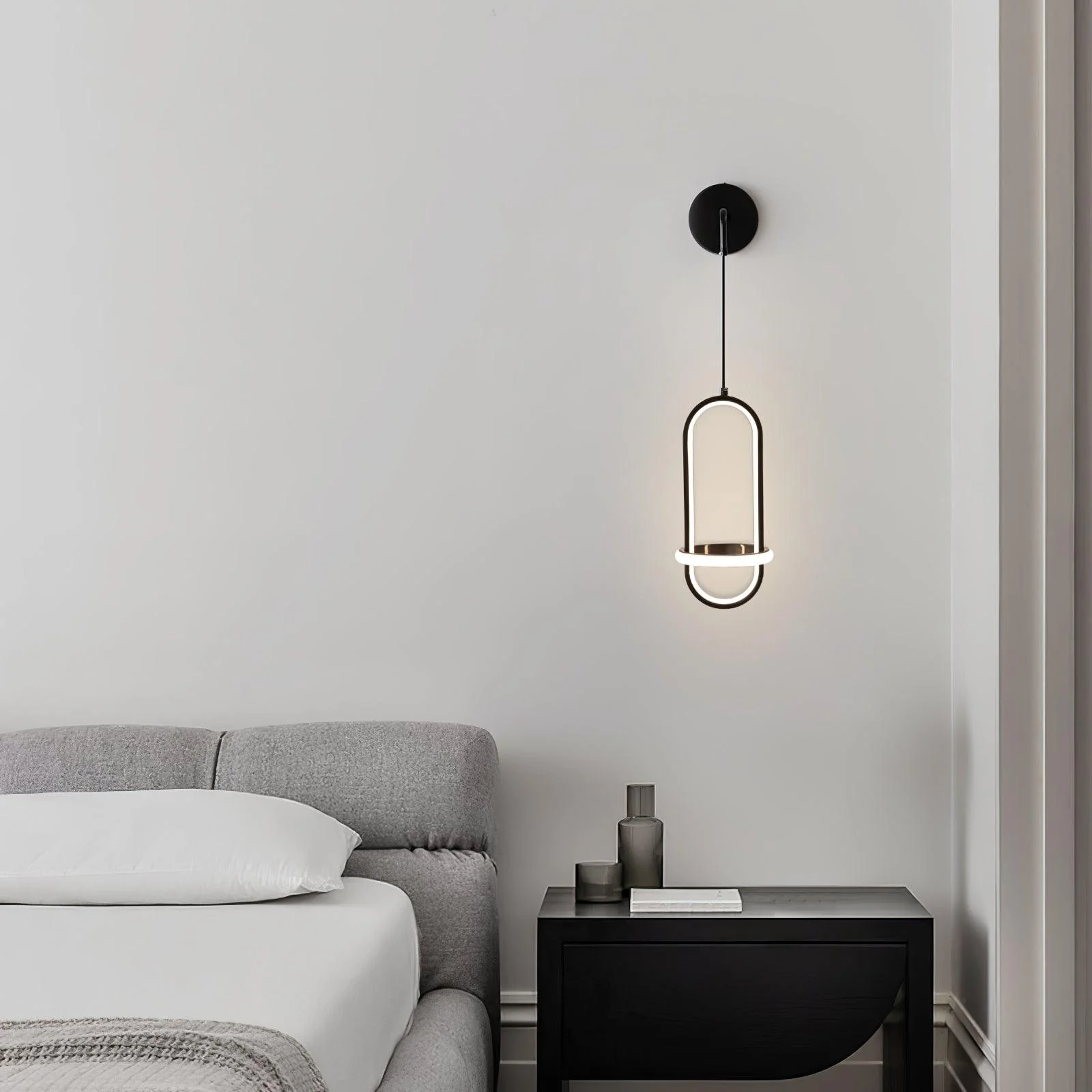 Vivianne Modern Minimalist Oval Brass Wall Light - Image 30