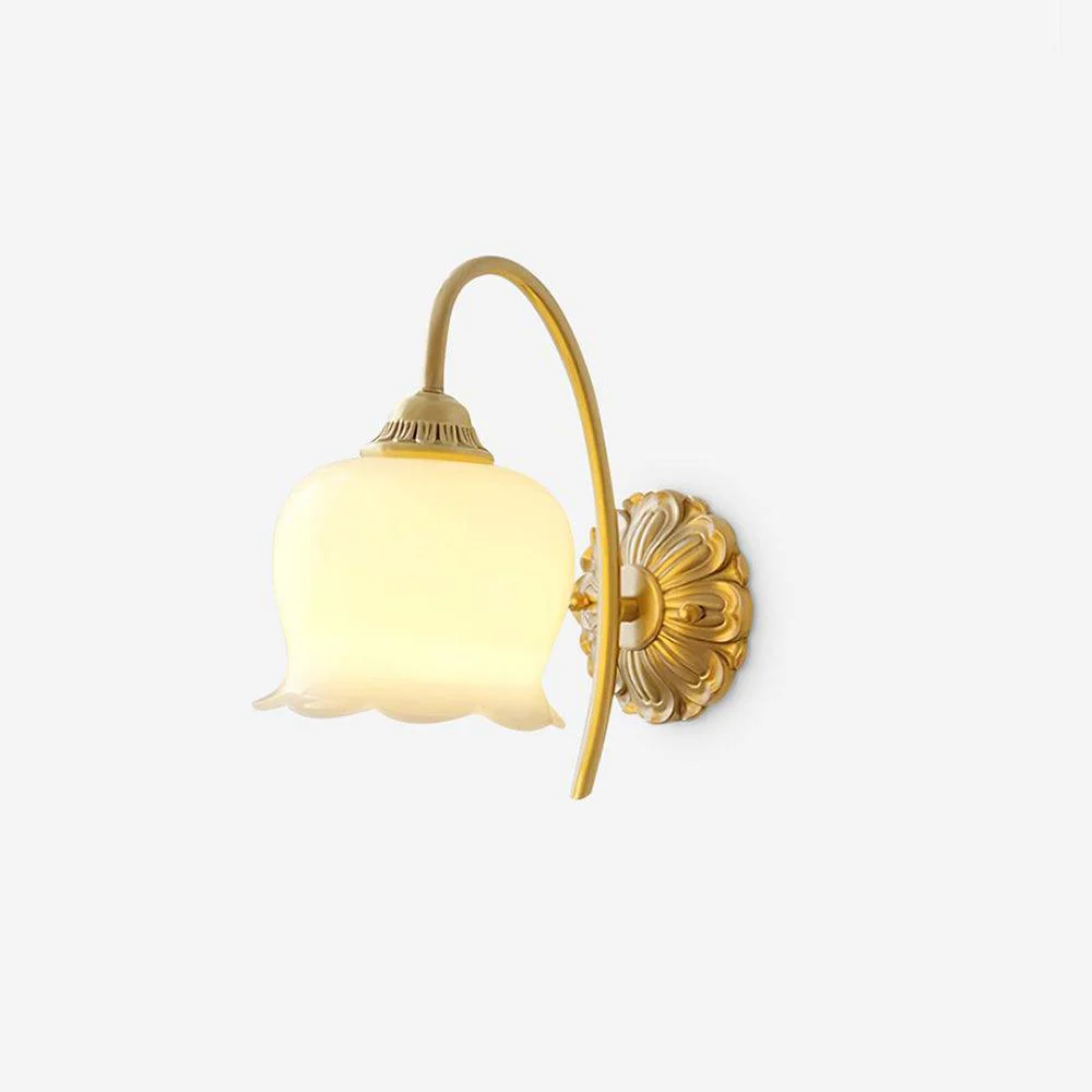 Vivinir Art Flower Brass Resin Wall Lamp - Image 17