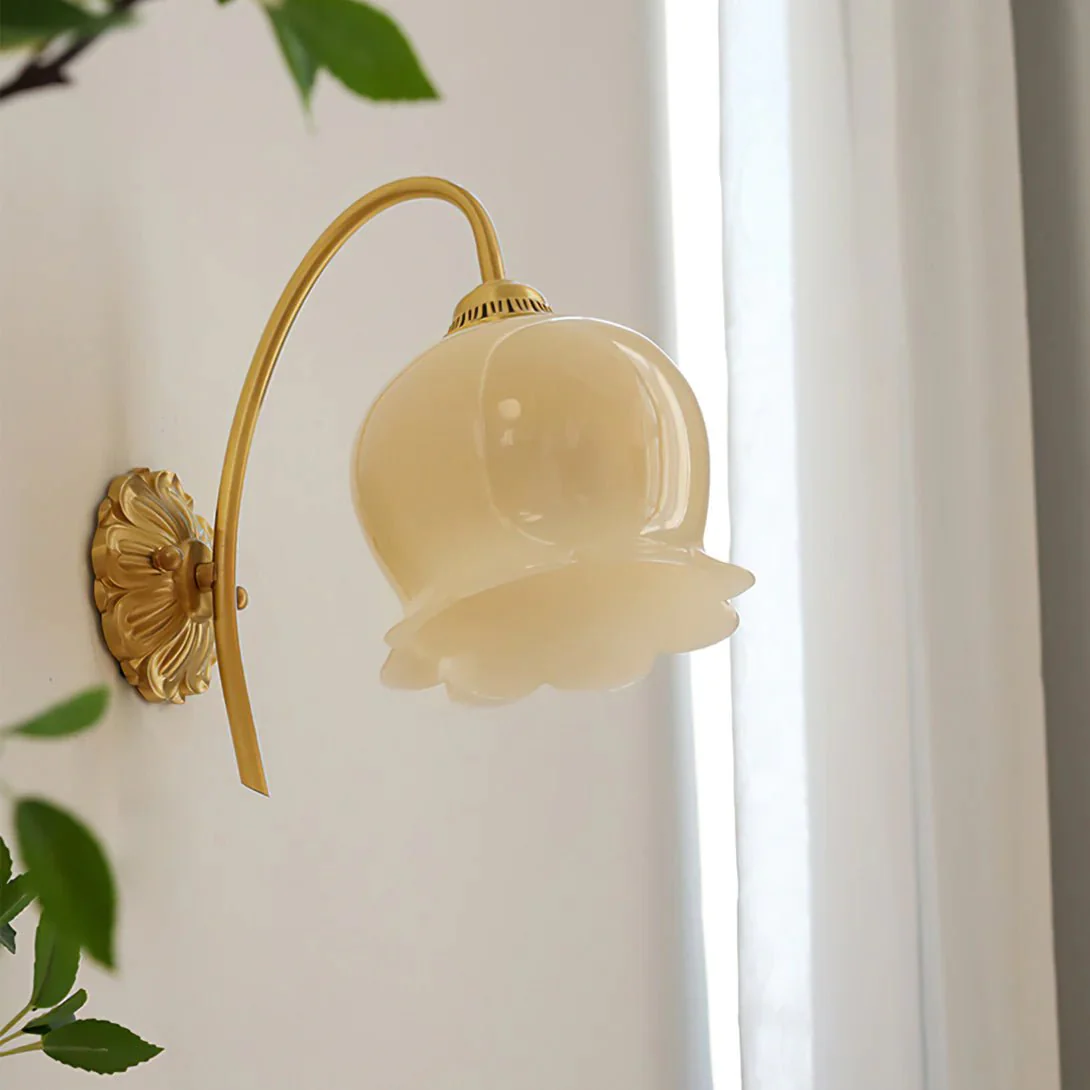 Vivinir Art Flower Brass Resin Wall Lamp - Image 9