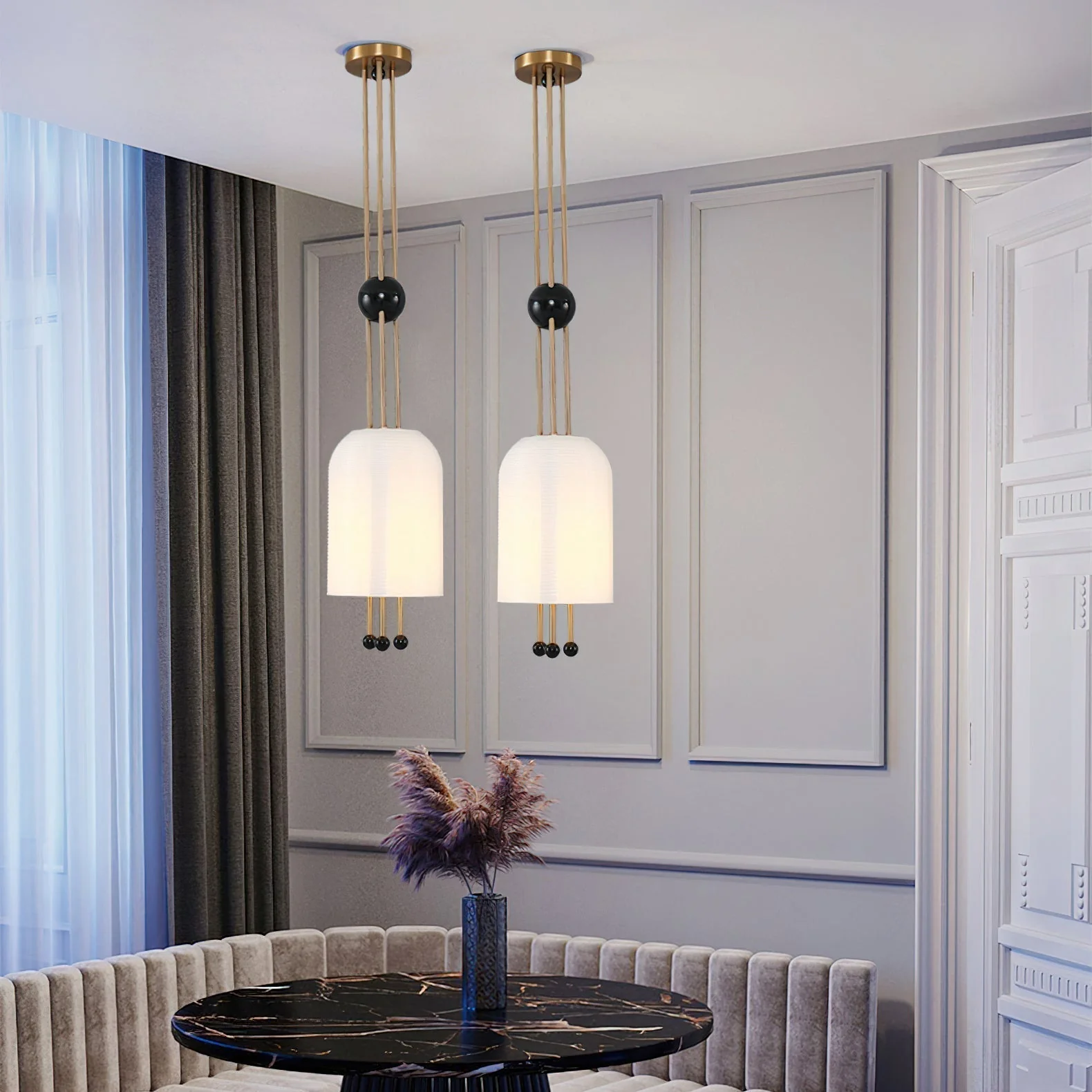 Voloraris Traditional Elegance Glass Pendant Light - Image 22