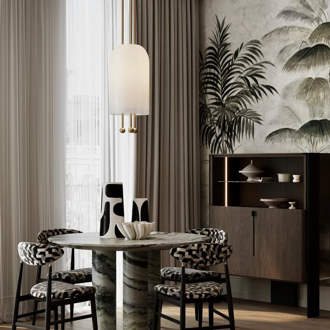 Voloraris Traditional Elegance Glass Pendant Light - Image 7