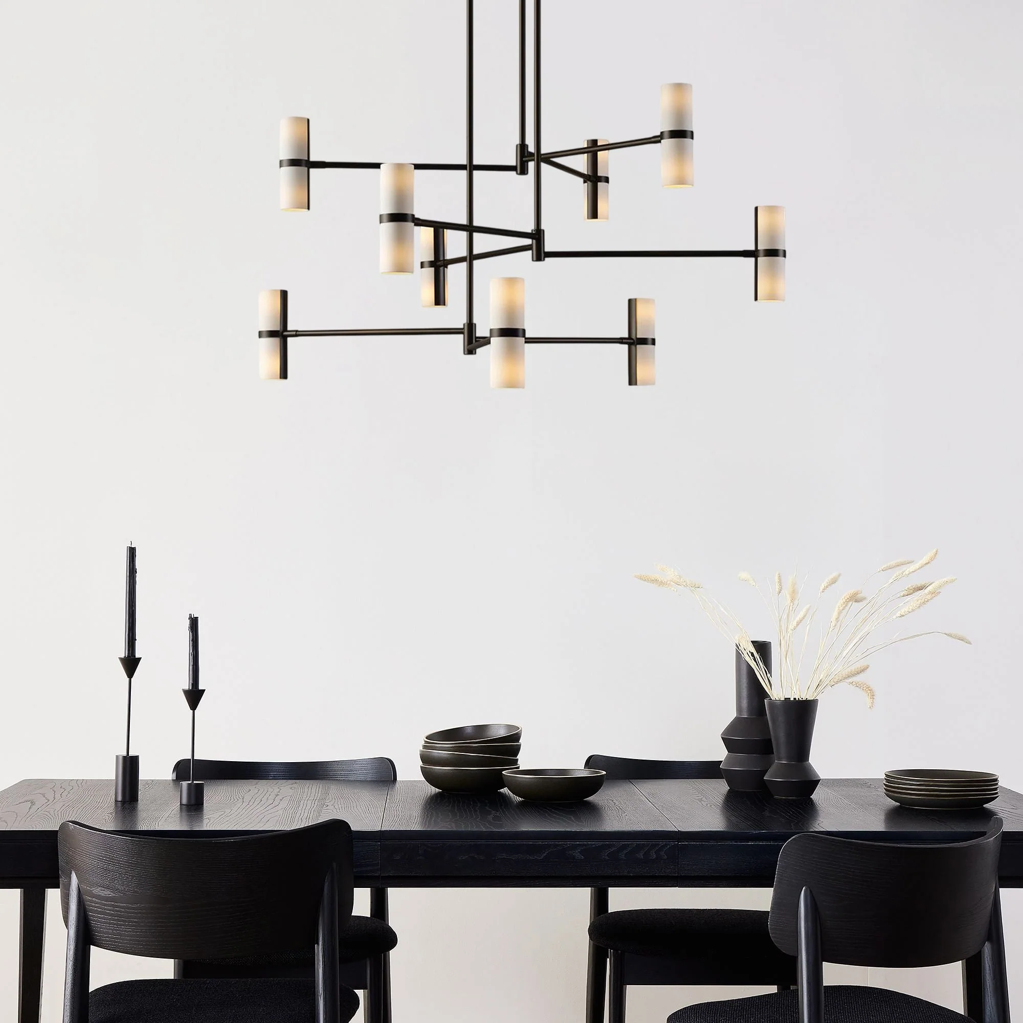 Voltaire Chandelier Brass Contemporary - Image 4