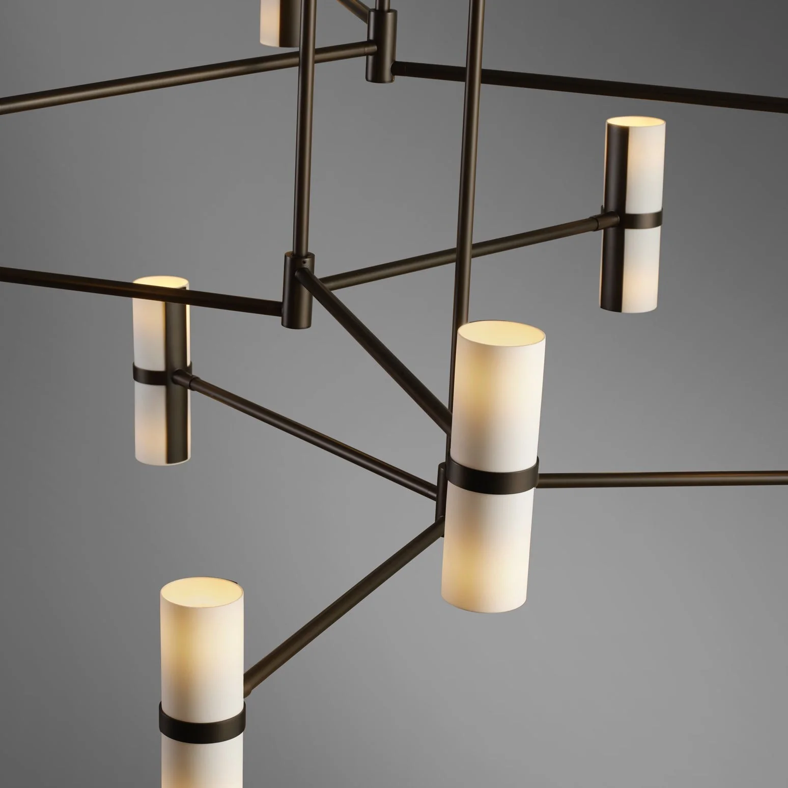 Voltaire Chandelier Brass Contemporary - Image 6