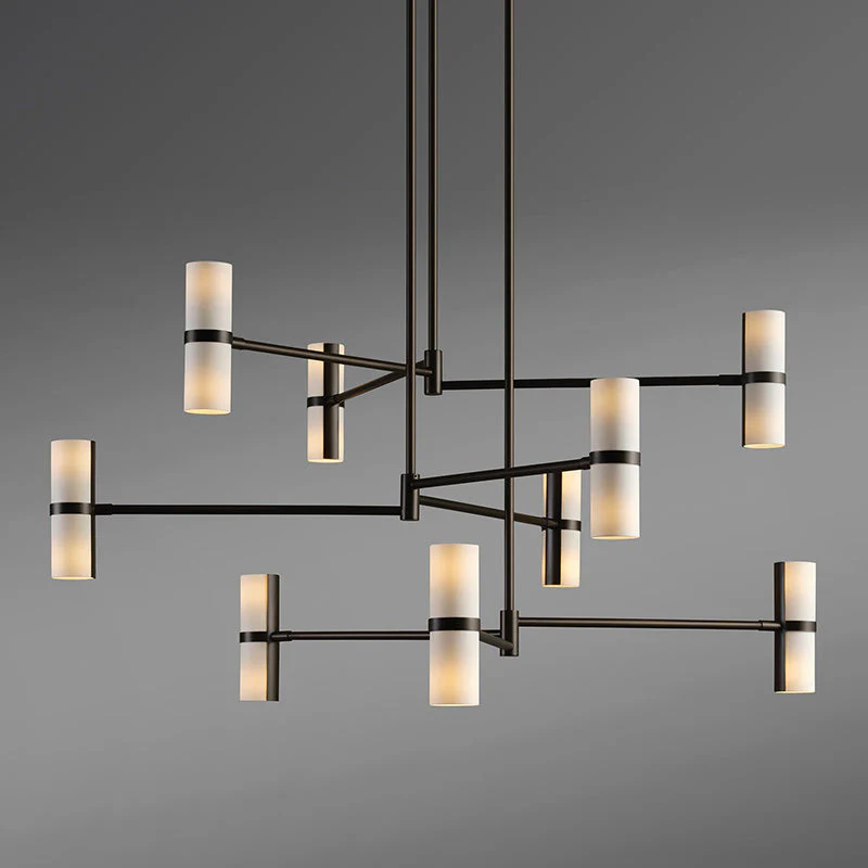 Voltaire Chandelier Brass Contemporary - Image 8