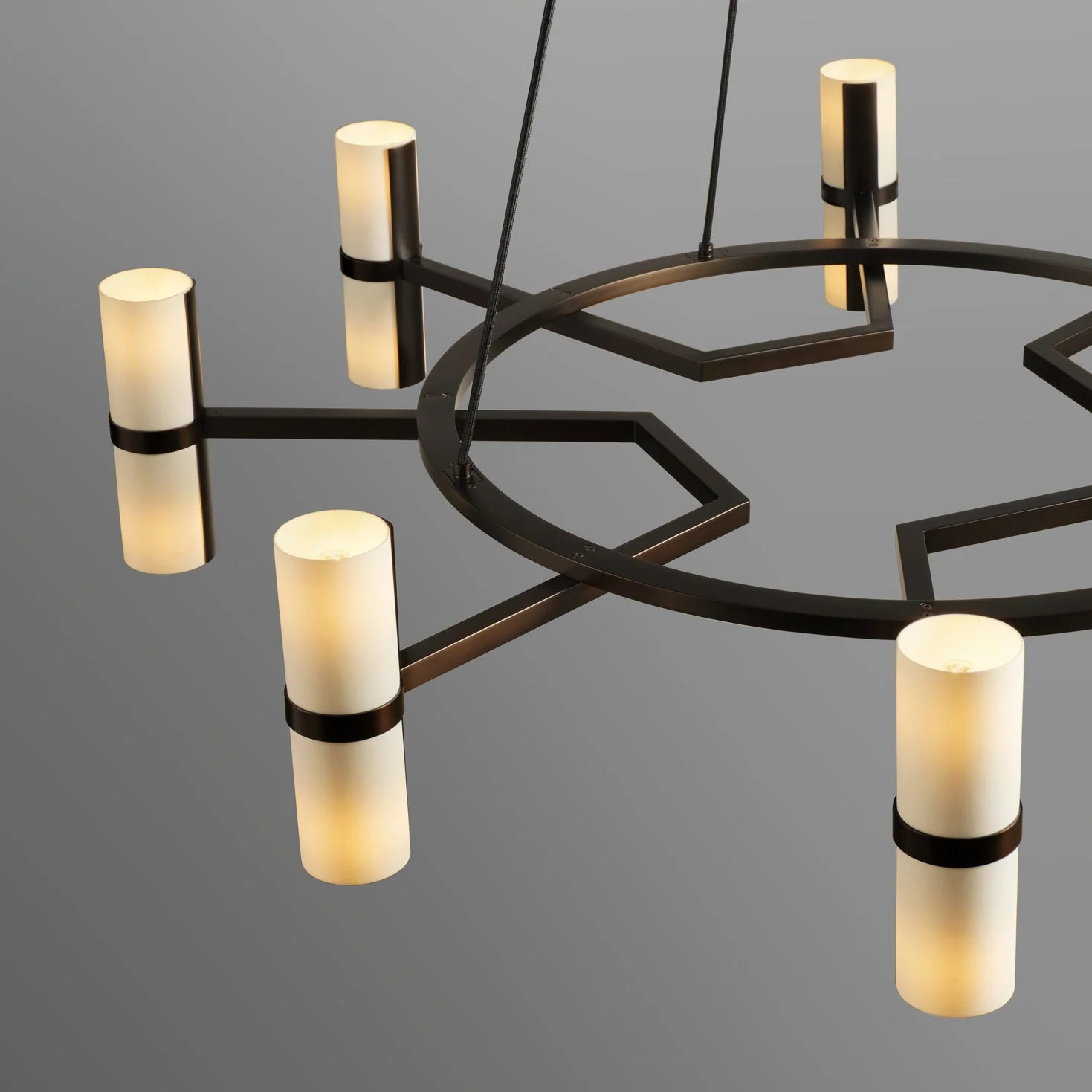 Voltaire Contemporary Brass Chandelier - Image 10